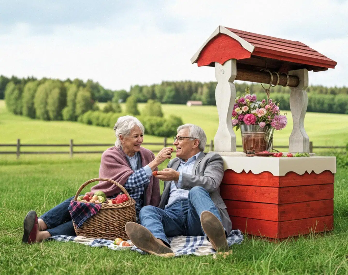 Pihakaivo punainen, mukana vinssi ja köysi. Sopii sisähalkaisijaltaan 80 cm oleville betonirenkaille - 5