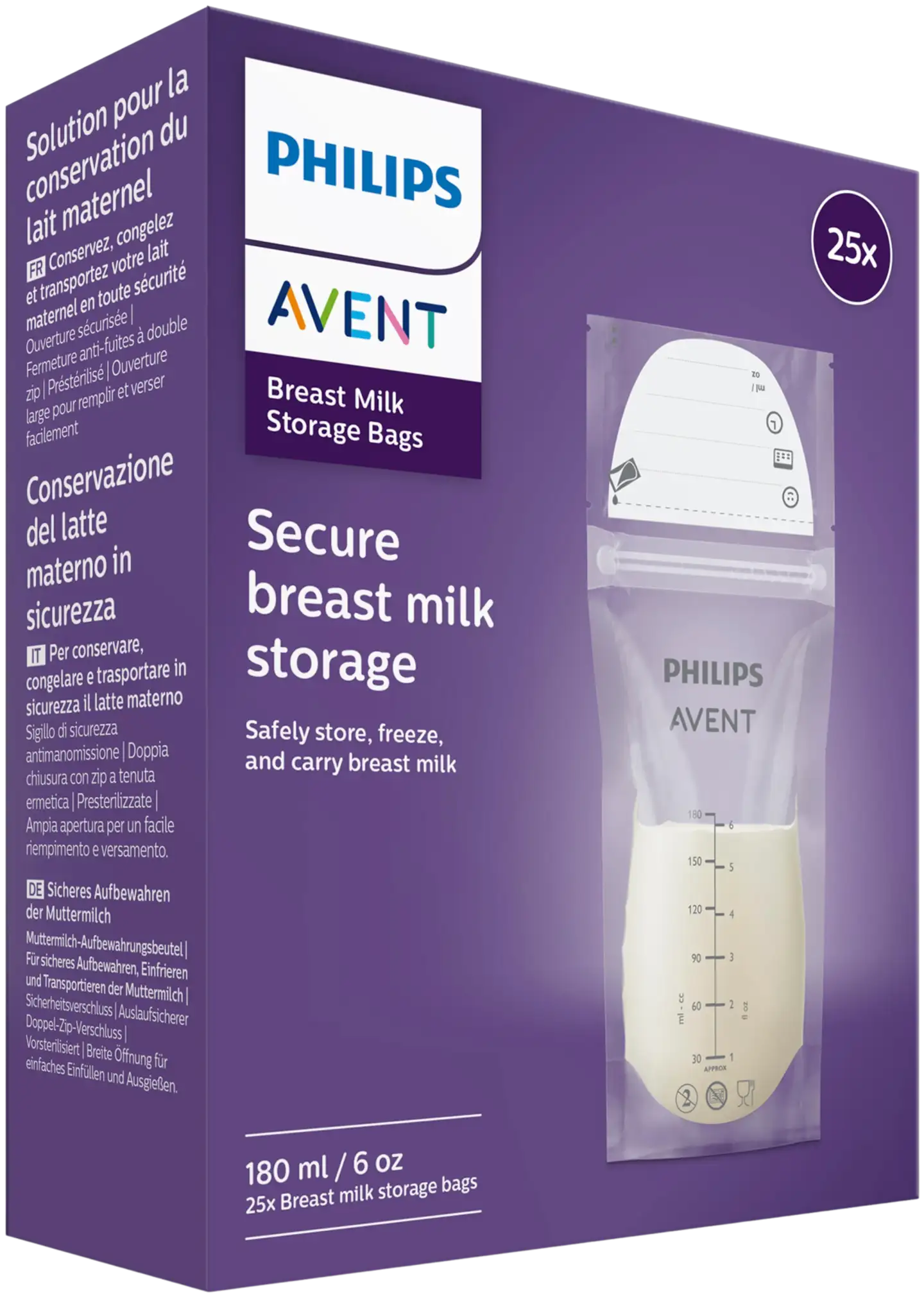 Philips Avent rintamaidon säilytyspussi 25x180ml - 4