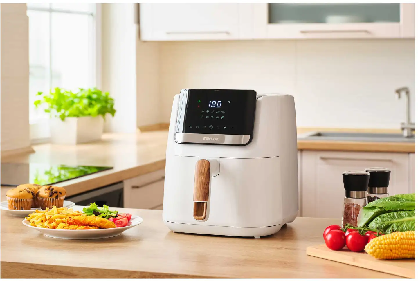 Sencor air fryer kiertoilmakypsennin SFR 6551WH valkoinen - 11