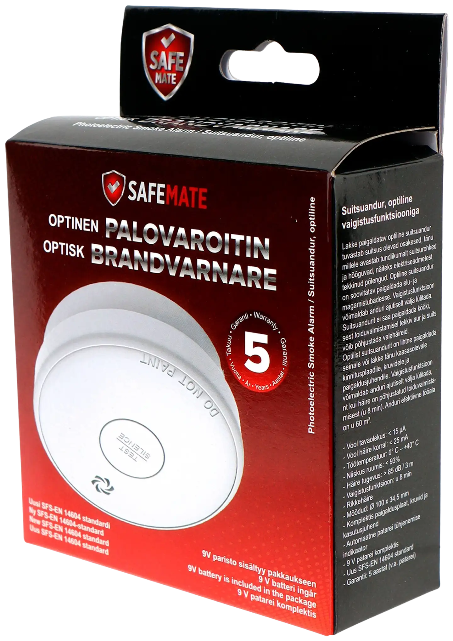 SafeMate palovaroitin optinen vaimennustoiminto - 2