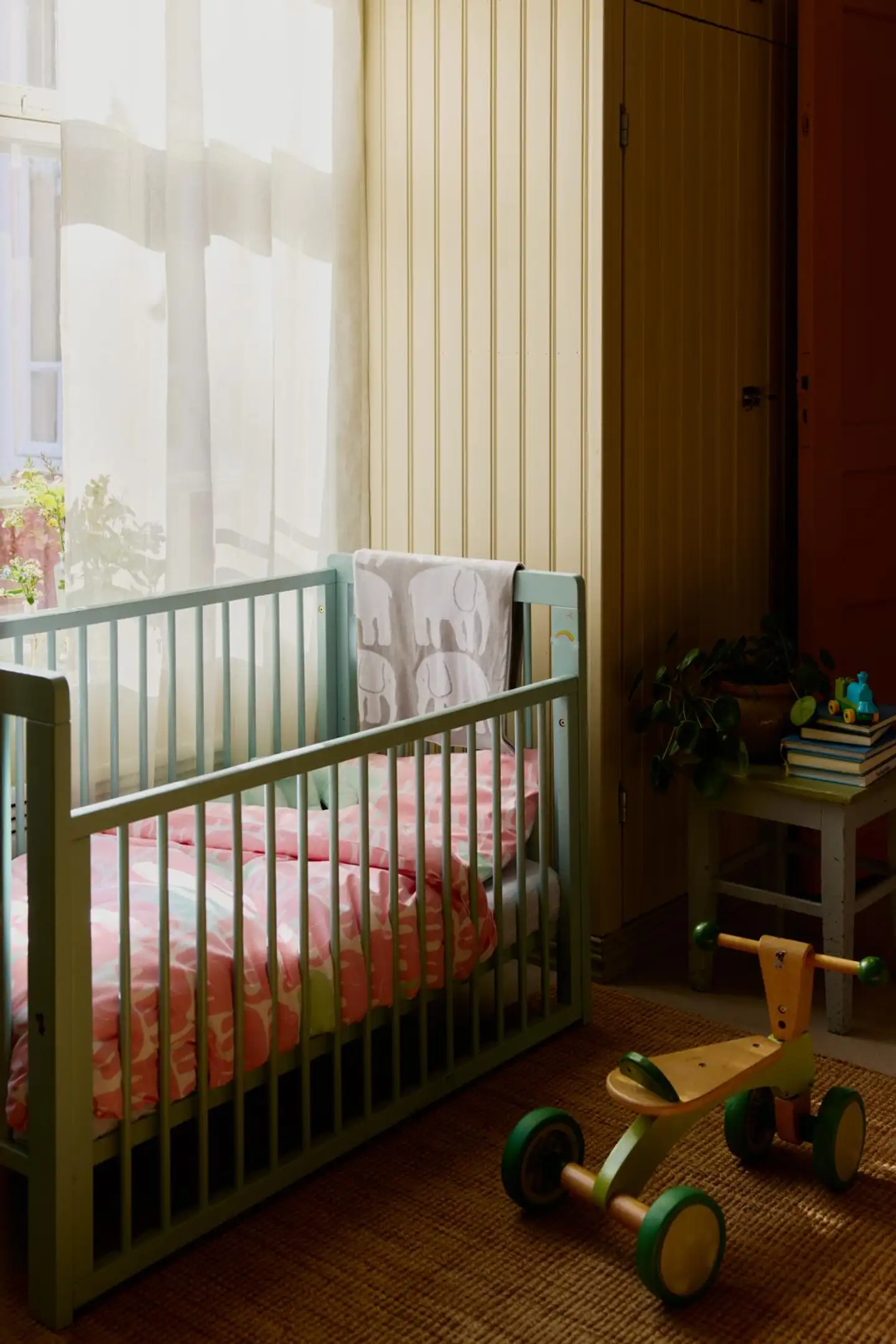 Finlayson vauvoje pussilakanasetti Elefantti Vapaa 85X125+40X60 vaalea pinkki/minttu - 5