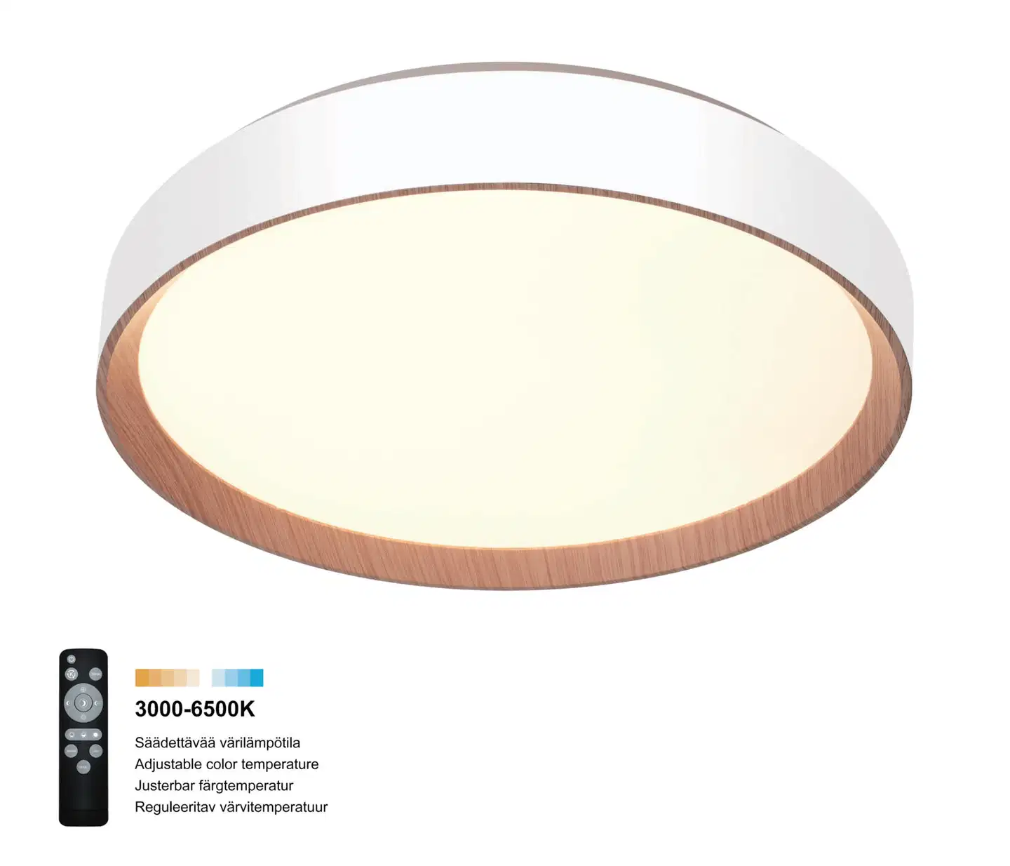 FocusLight Primus kattovalaisin halk:39cm, 36W, Valkoinen, sis.kaukosäädin, koukkukiinnitys ja sisältää pistotulpan, IP20 - 4