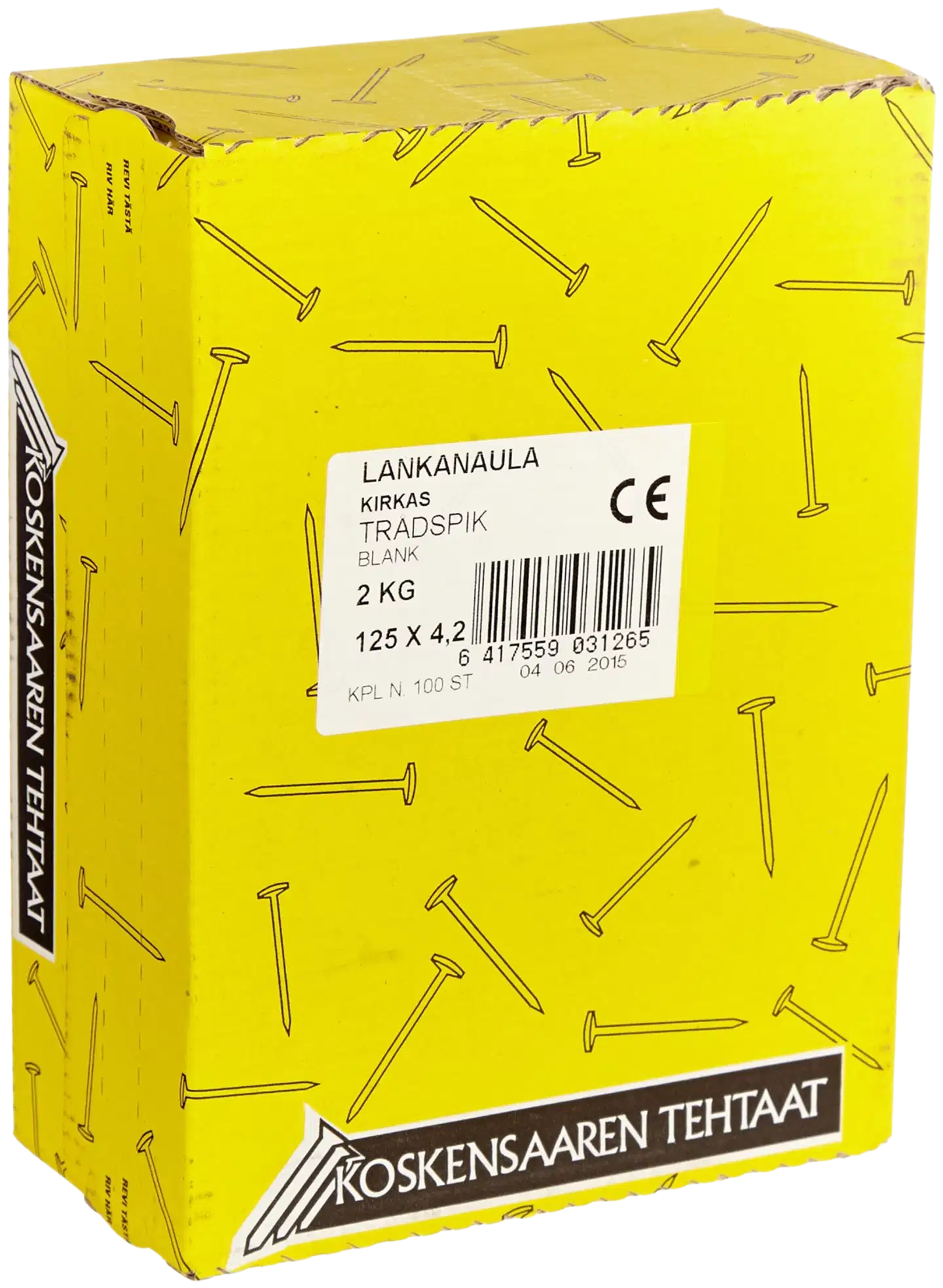 Koskensaaren Tehtaat Lankanaula kuumasink. 2 kg 125x4,2mm - 1