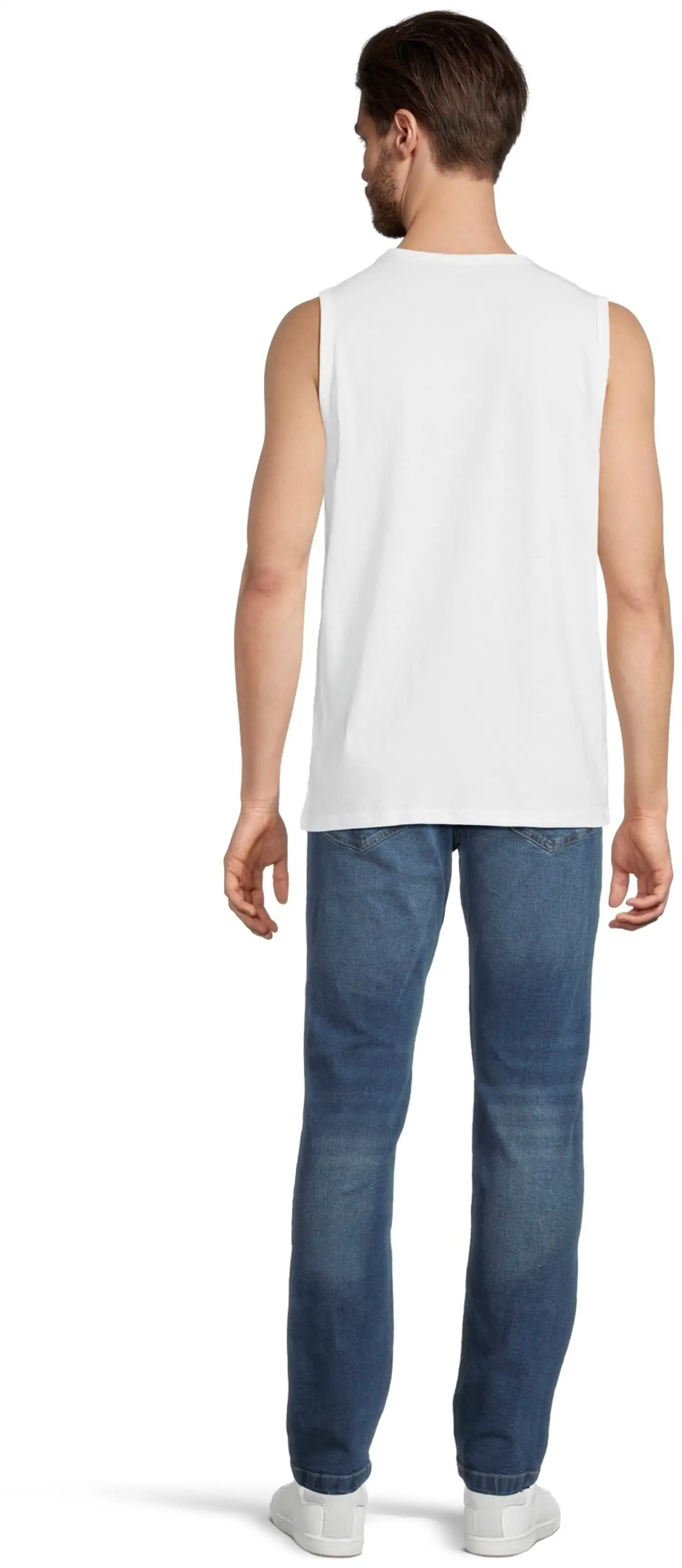 House miesten hihaton t-paita 195HNOS1 - VALKOINEN - 3