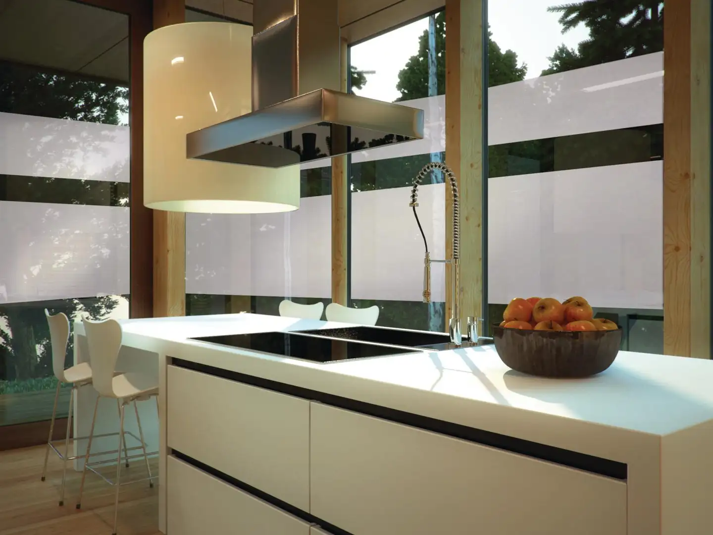 D-C-Fix Ikkunakalvo läpinäkyvä 346-5363 Milky.  Rullakoko 90cm x 2,1m - 3