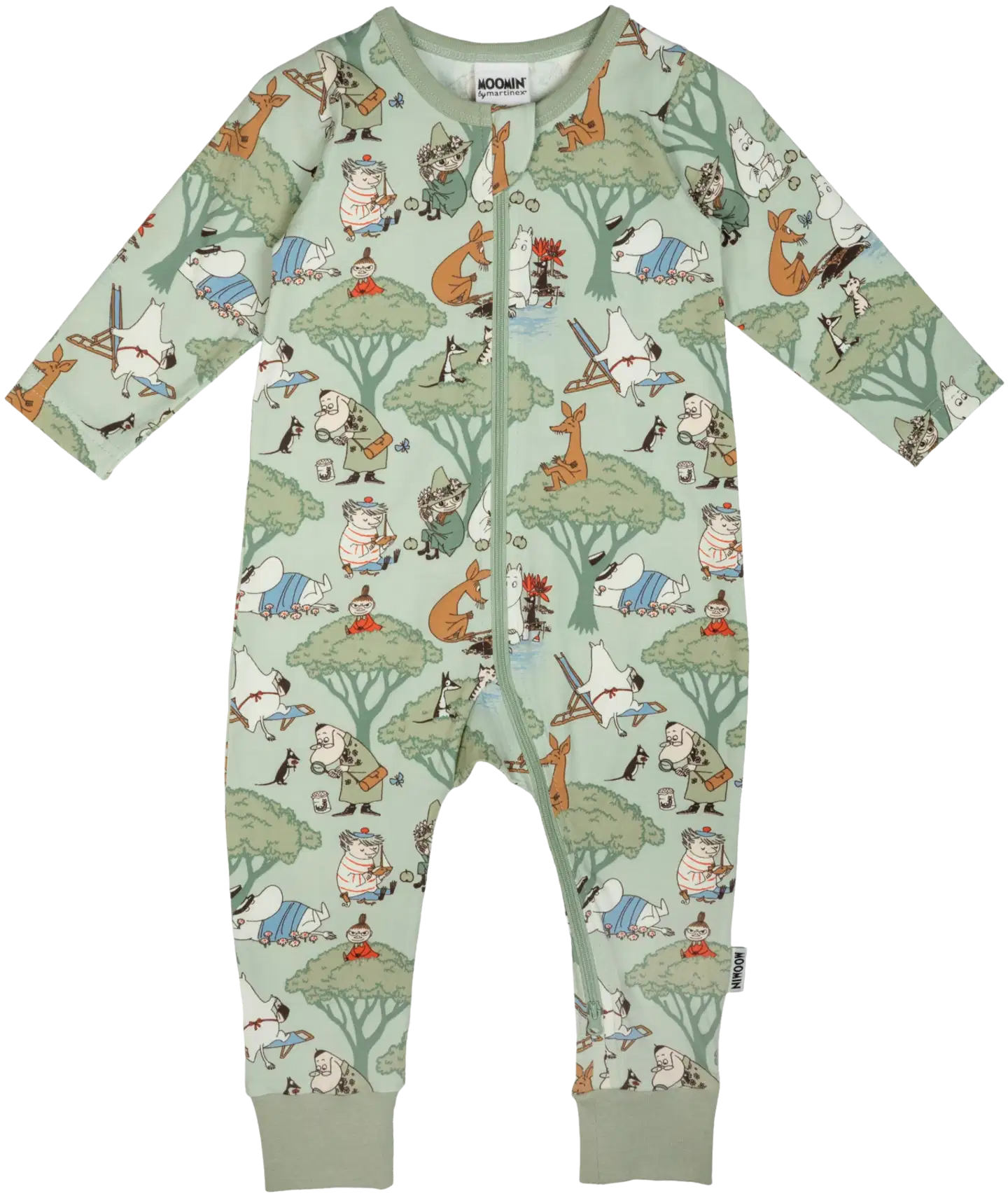 Muumi vauvojen pyjama Lomapäivä 591831 - Vaaleanvihreä