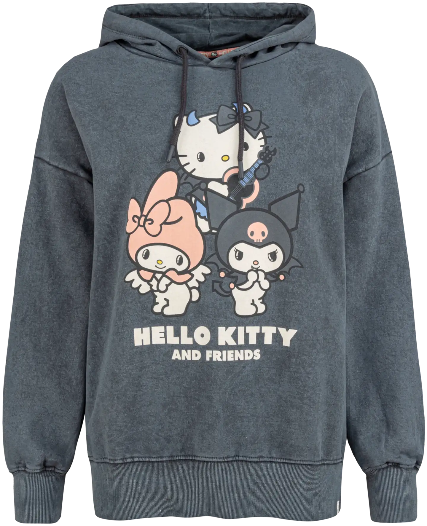 Hello Kitty naisten collegehuppari Kuromi - Antracite - 1