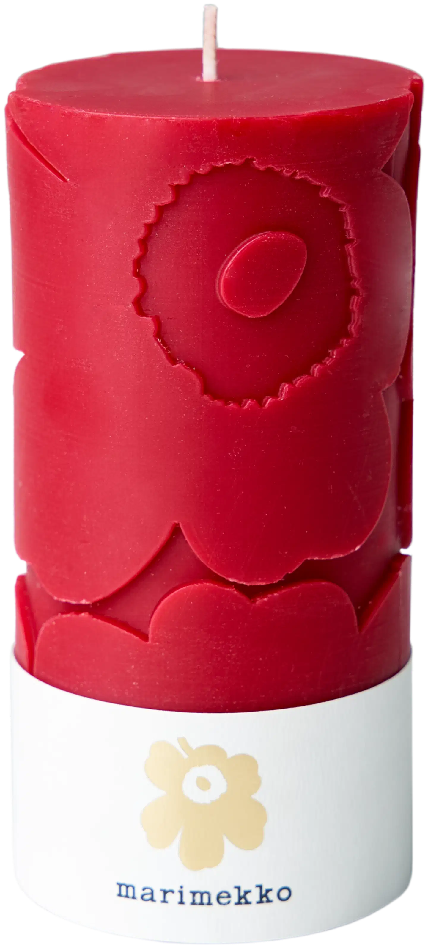 Marimekko Unikko tummanpunainen pöytäkynttilä 1kpl/6,5x14cm