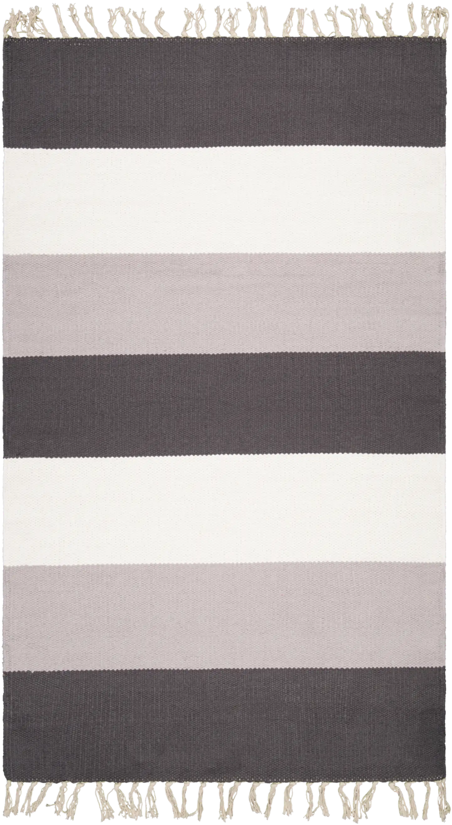 House puuvillamatto Liina 90x150 cm t.harmaa/l.valkoinen/v.harmaa - 1