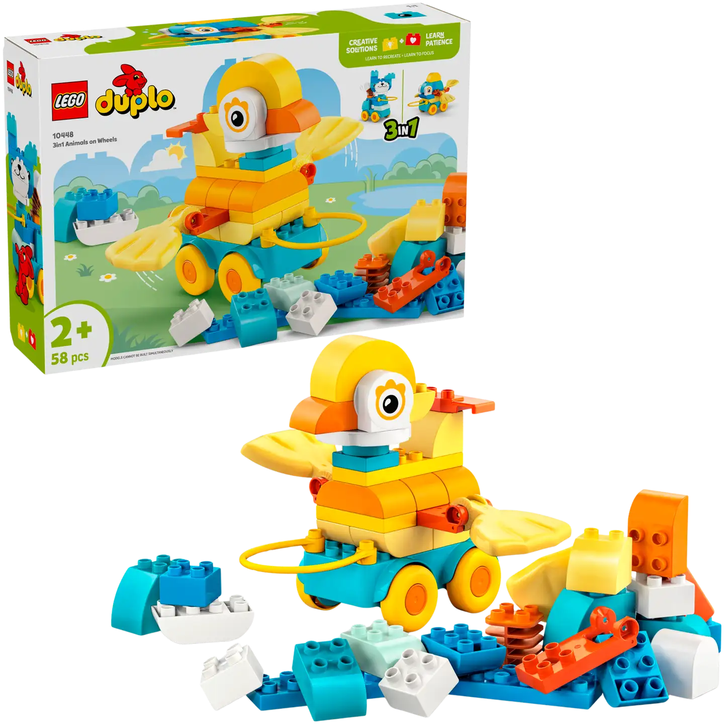 LEGO® DUPLO Town 10448 Eläimiä pyörien päällä – 3in1-setti - 1