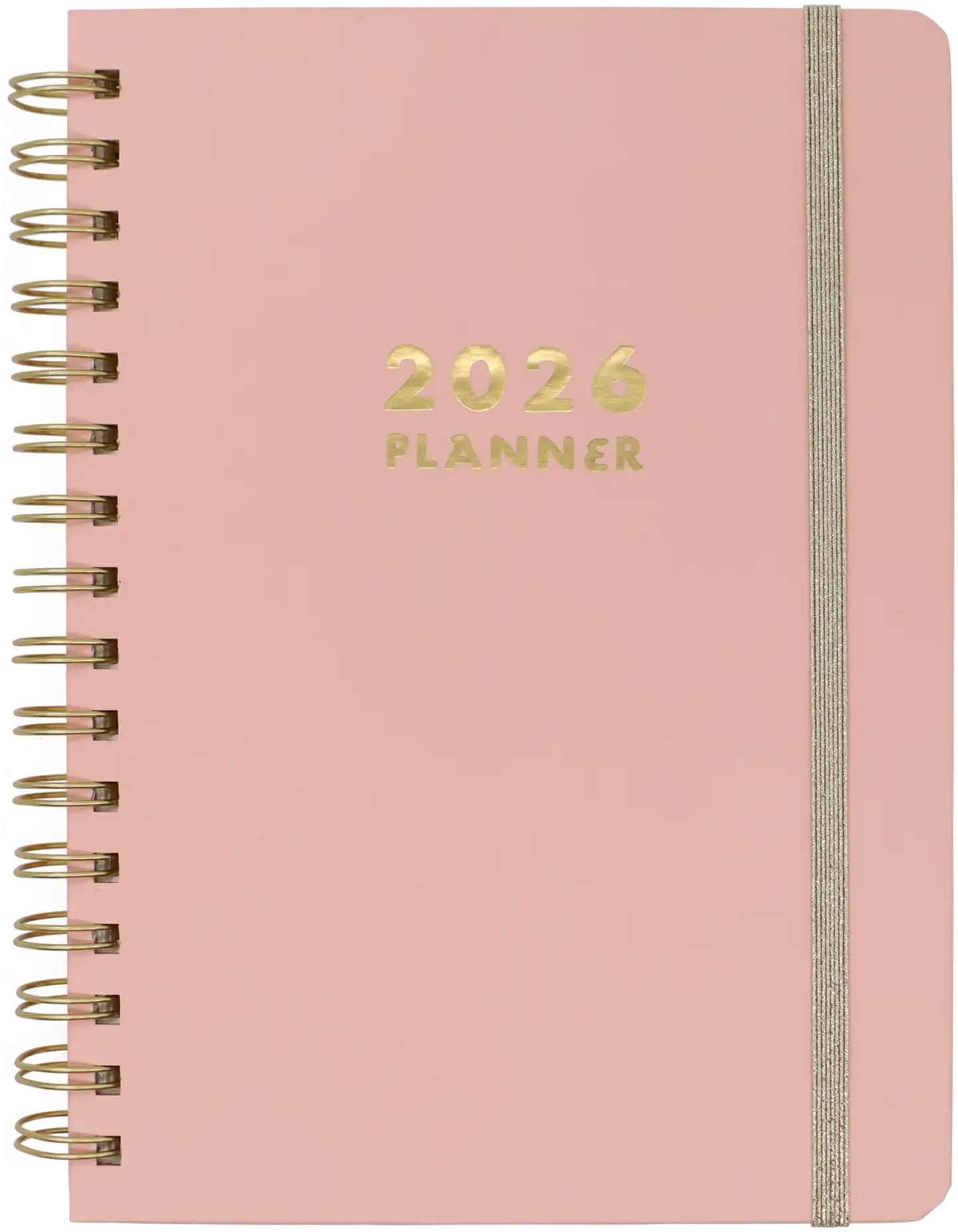 Pöytäkalenteri kierresidottu A5 pinkki - 1