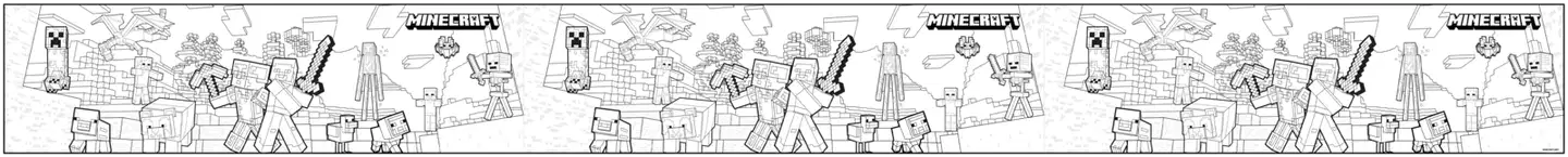 Minecraft väritettävä juliste (eri aiheita, rullan pituus 3metriä) - 2