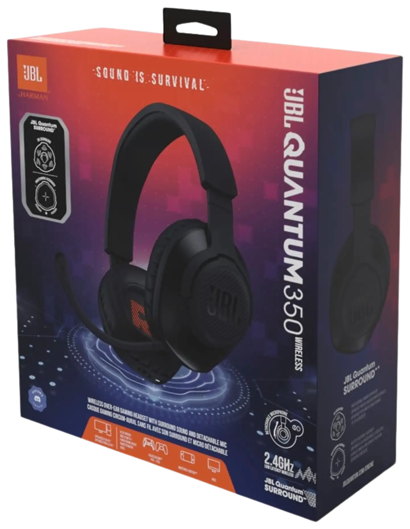 JBL pelikuuloke QUANTUM 350 langaton 2.4 Ghz musta - 5