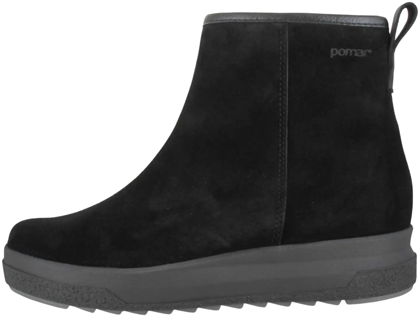 Pomar naisten nilkkuri Pihta 18480-400 - Black suede/wool l - 1