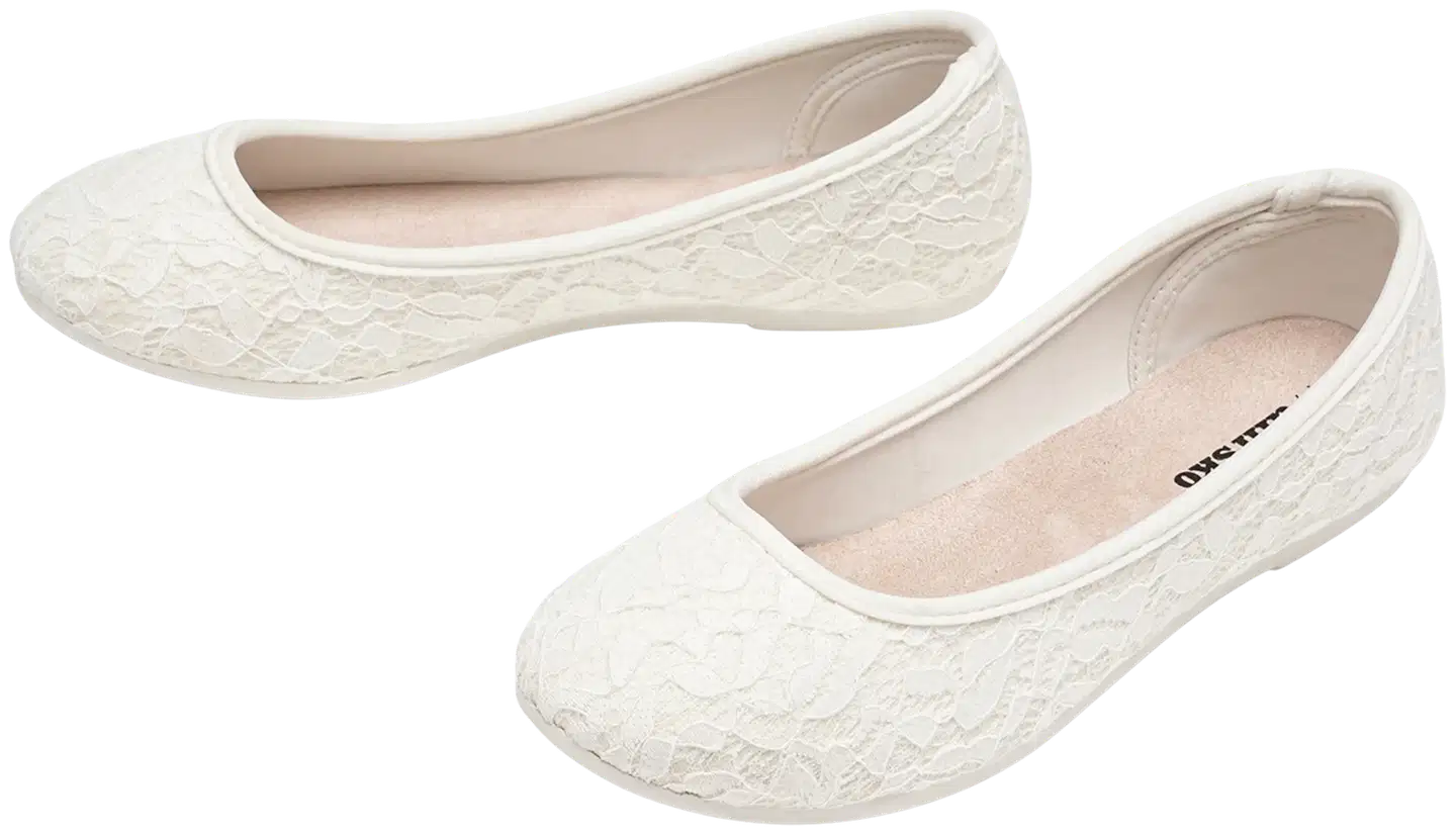 Dinsko lasten ballerinat Wendy - WHITE - 2