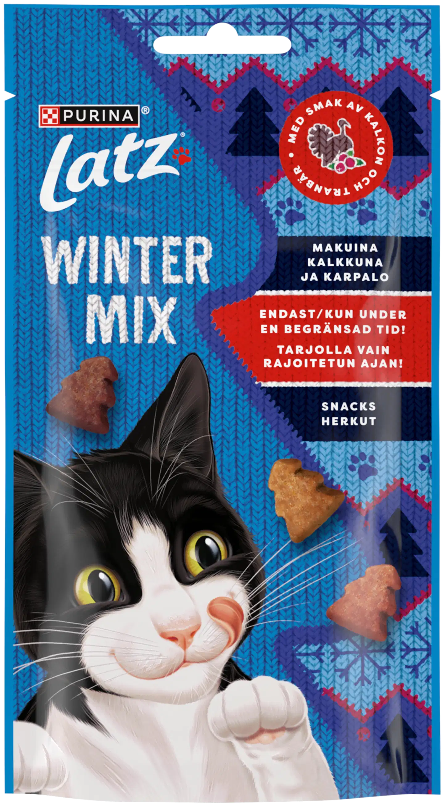 PURINA LATZ Winter Mix Kalkkuna Kissan herkut 60g