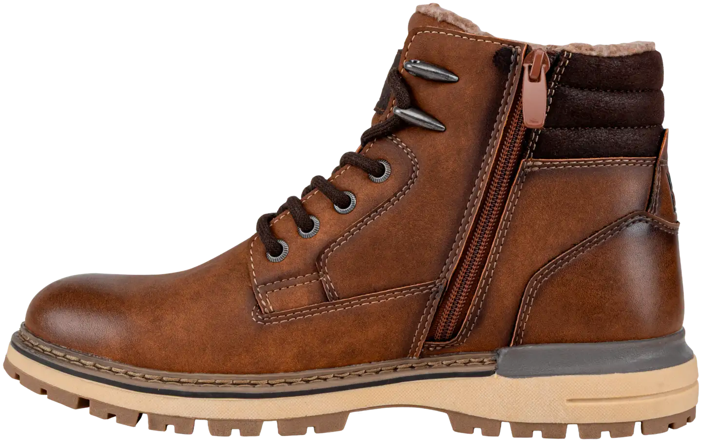 WKLY. miesten talvinilkkurit Huberta Mid Brown - COGNAC - 4