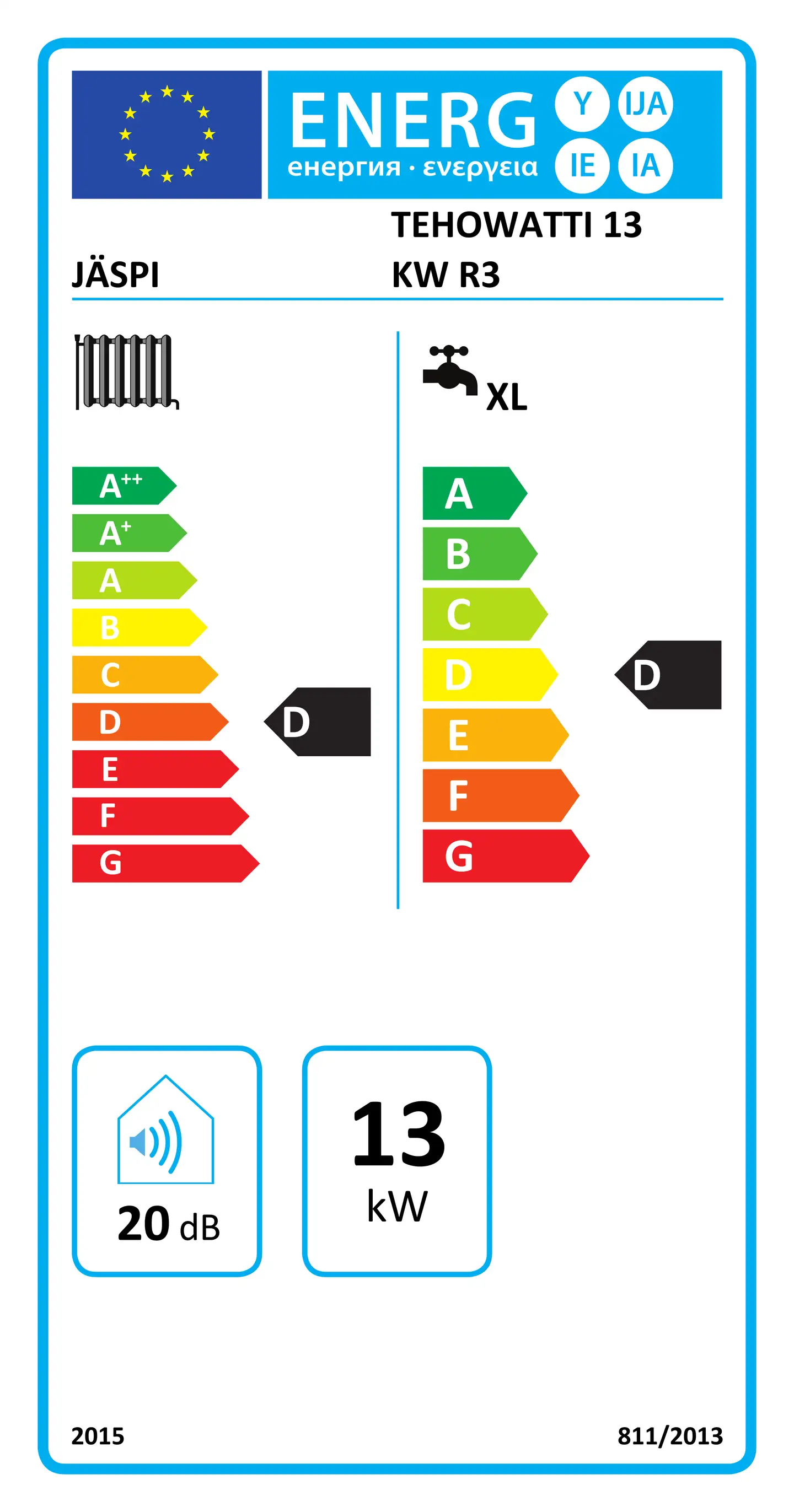 Jäspi sähkökattila tehowatti 13 - 2