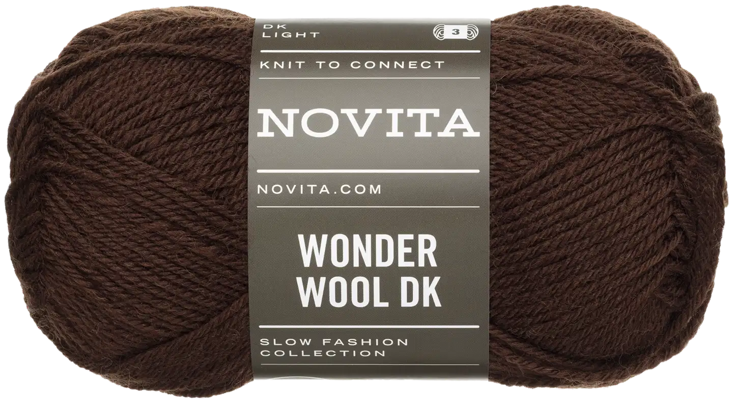 Novita lanka Wonder Wool DK 50 g tumma suklaa 6341 - 1