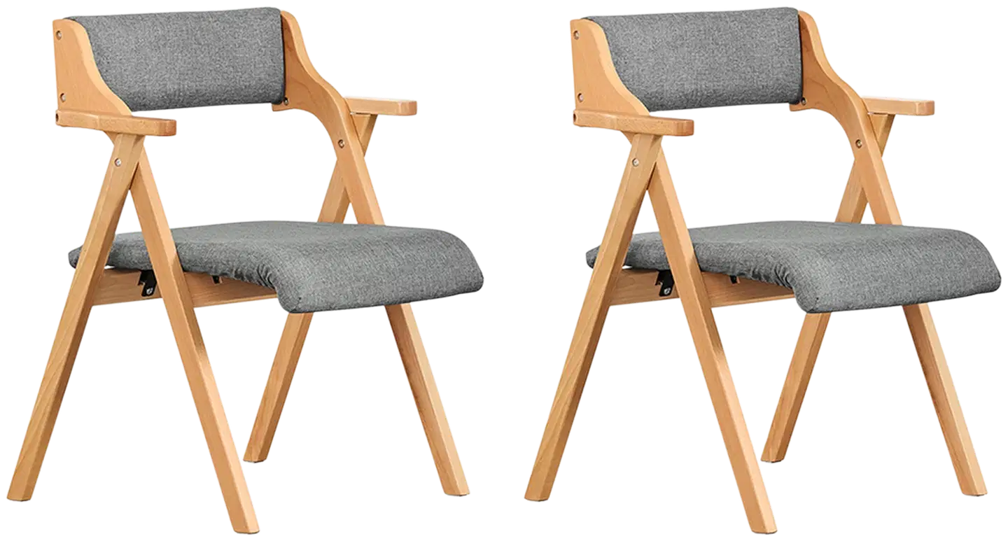 SoBuy taitettava tuoli 2 kpl harmaa FST98-HGX2