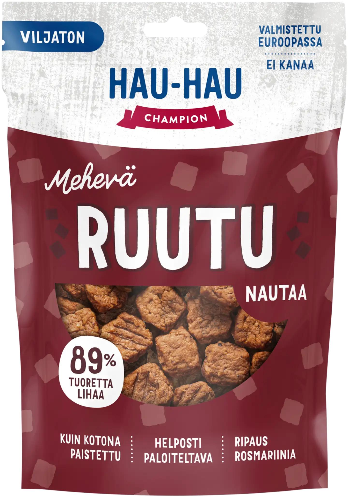 Hau-Hau Champion Mehevä Ruutu Nautaa herkku 140 g