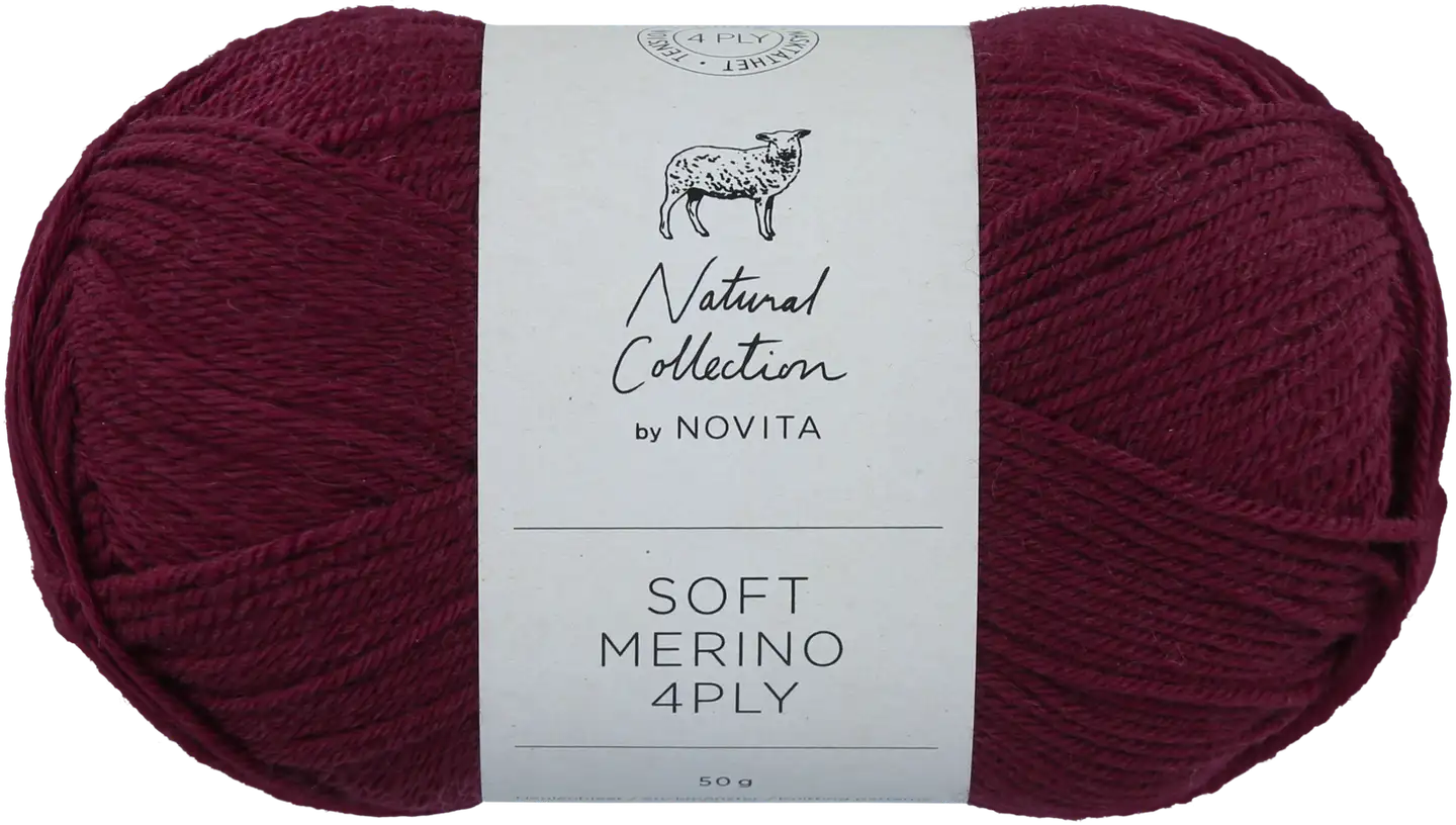 Novita lanka Soft Merino 4 PLY 50 g villiviini 594 - 1