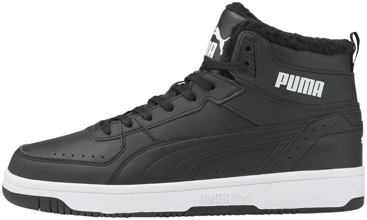 Puma miesten talvijalkine Rebound Joy Fur - Puma Black-Puma Wh - 3