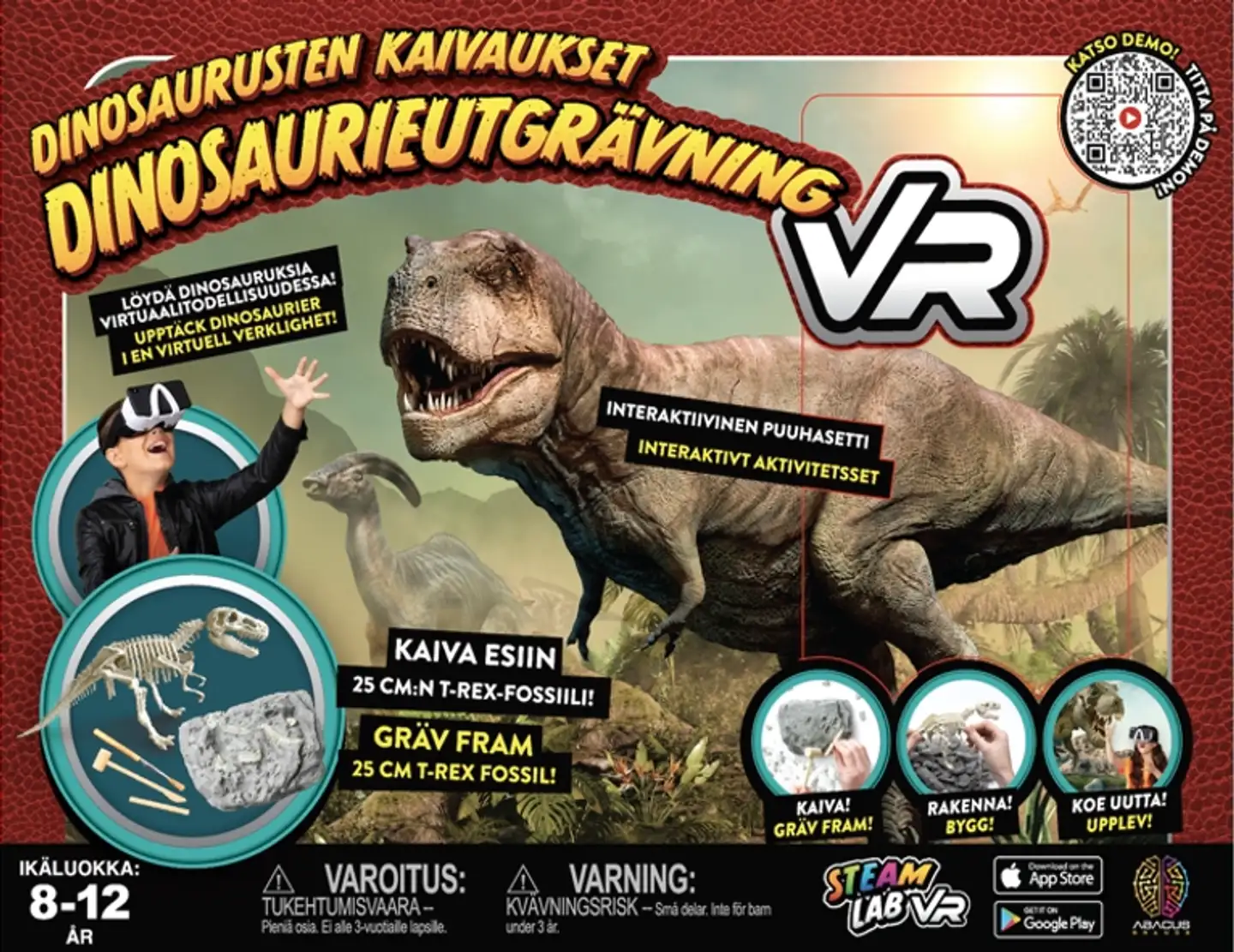 Abacus VR Dino Dig interaktiivinen puuhasetti