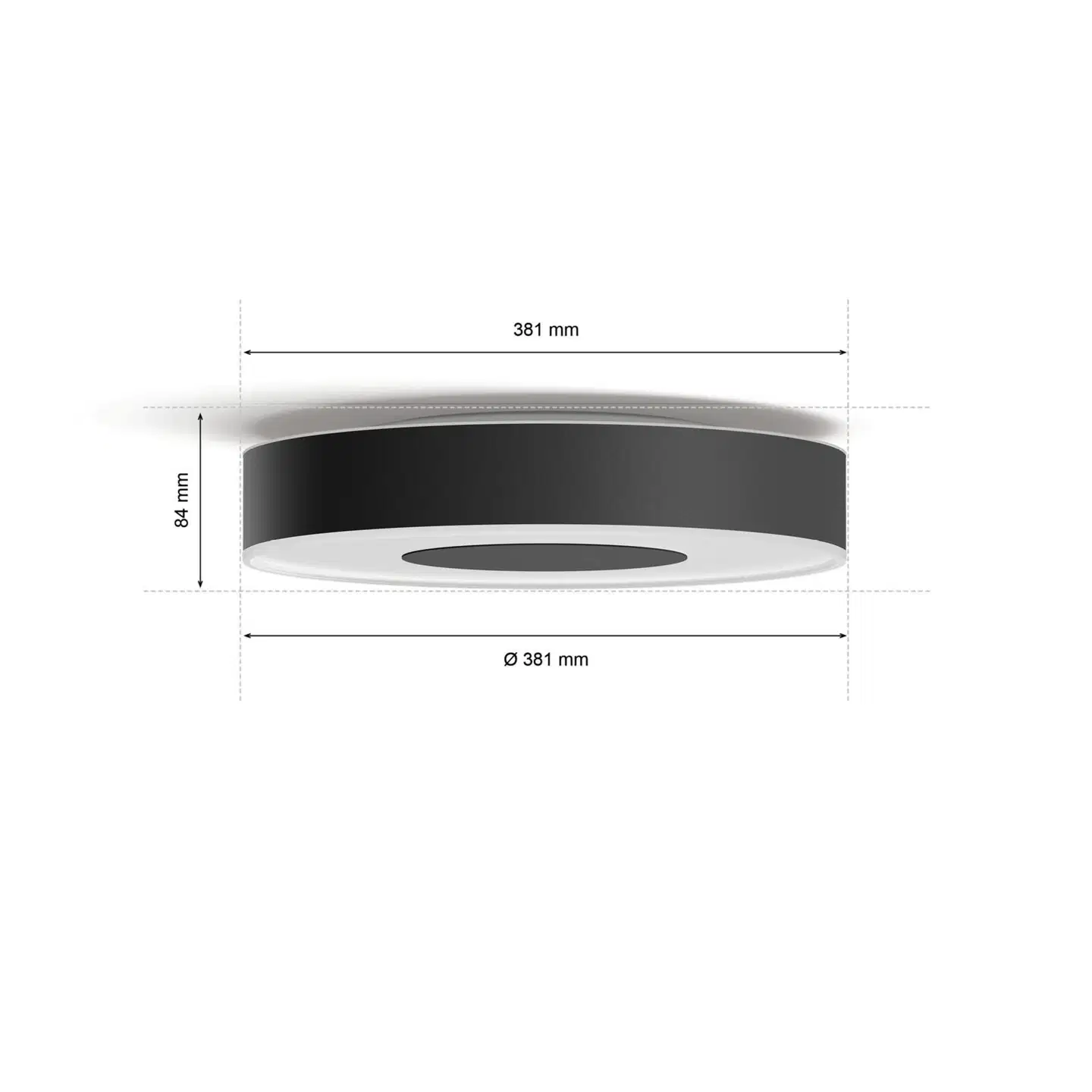Philips Hue Xamento -kattovalaisin kylpyhuoneeseen 33W 2000-6500K 2350LM keskikoko musta - 4