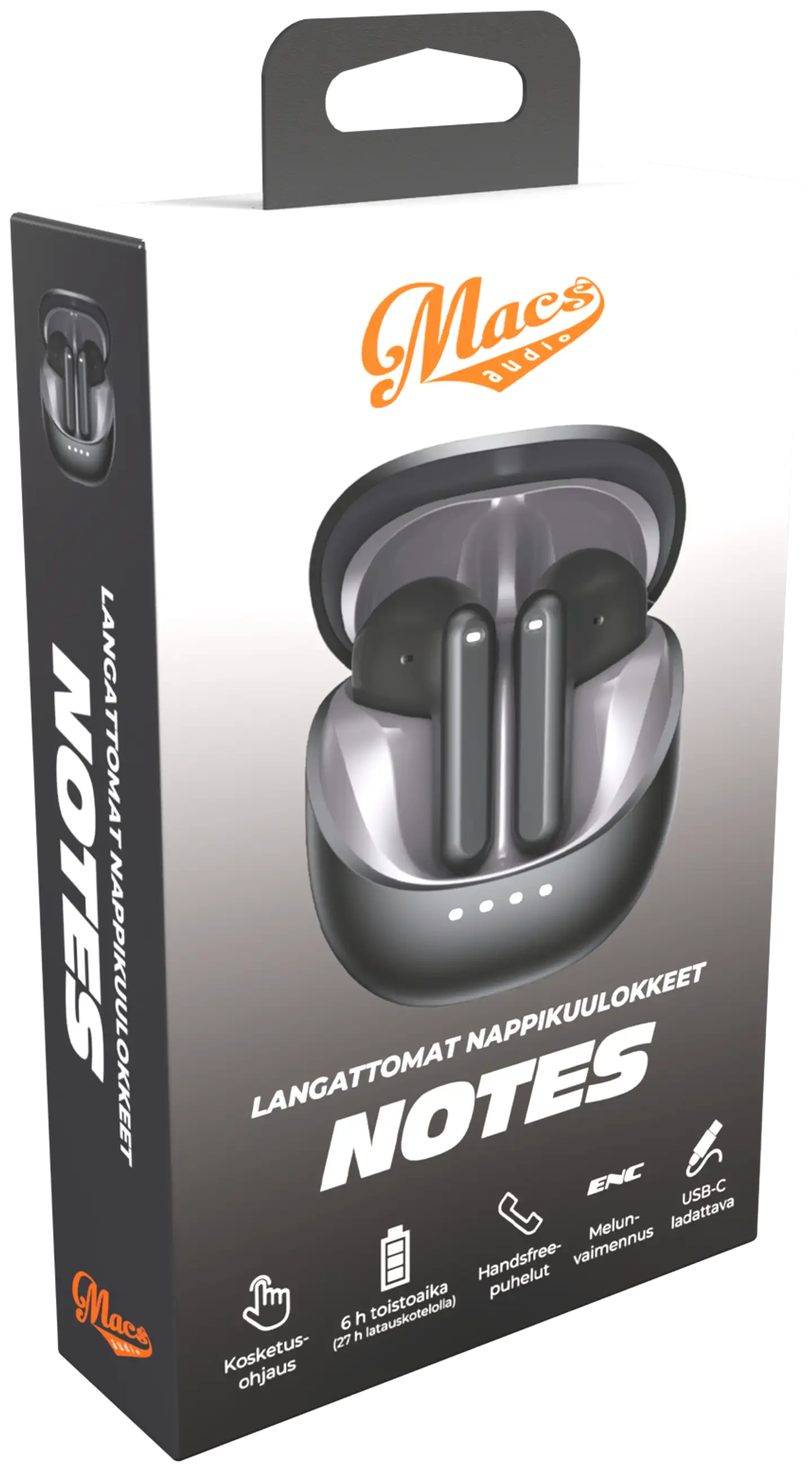 Macs langattomat nappikuulokkeet Notes musta - 2