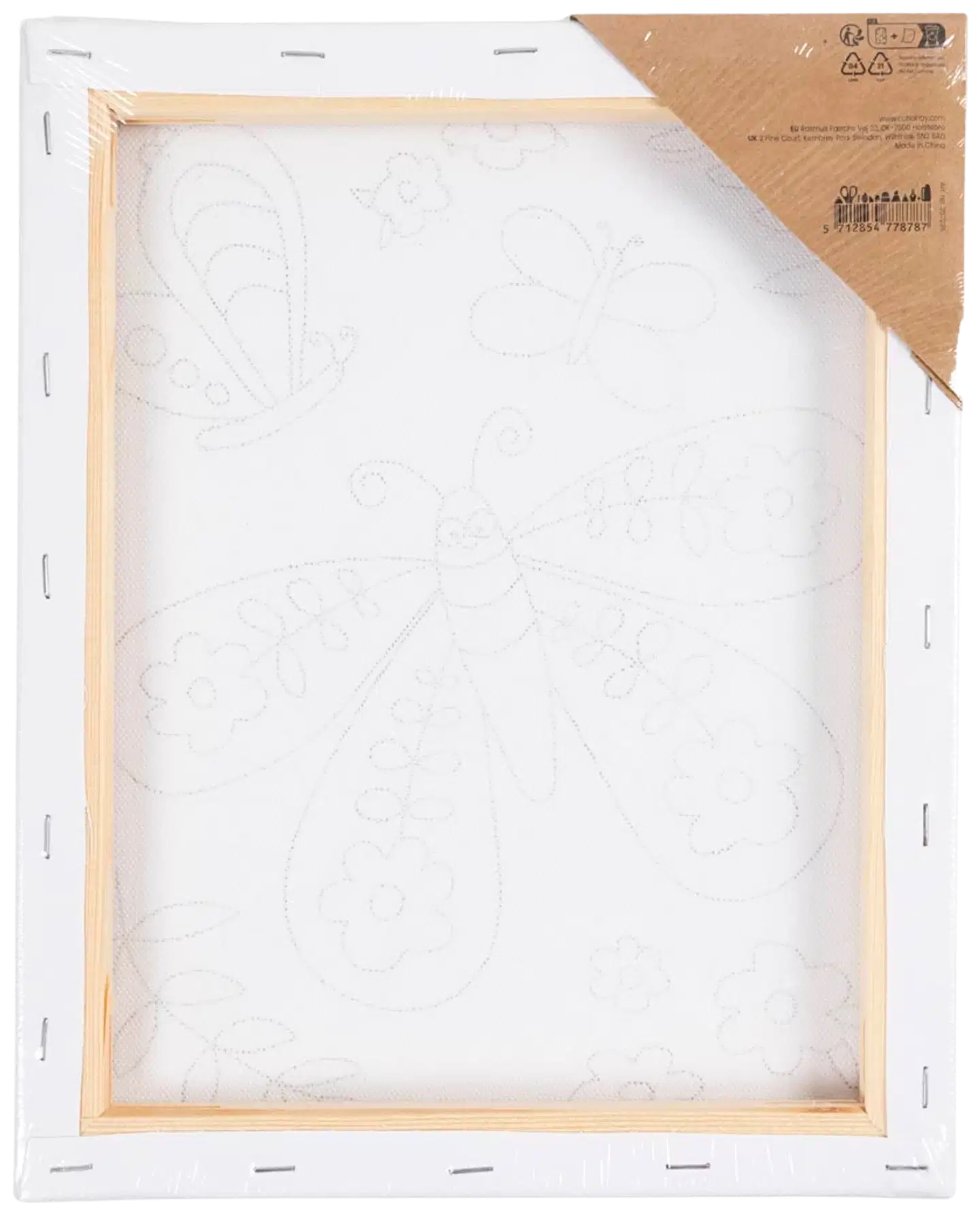 Creativ Company kuvioitu maalauspohjaperhonen 24x30cm - 3