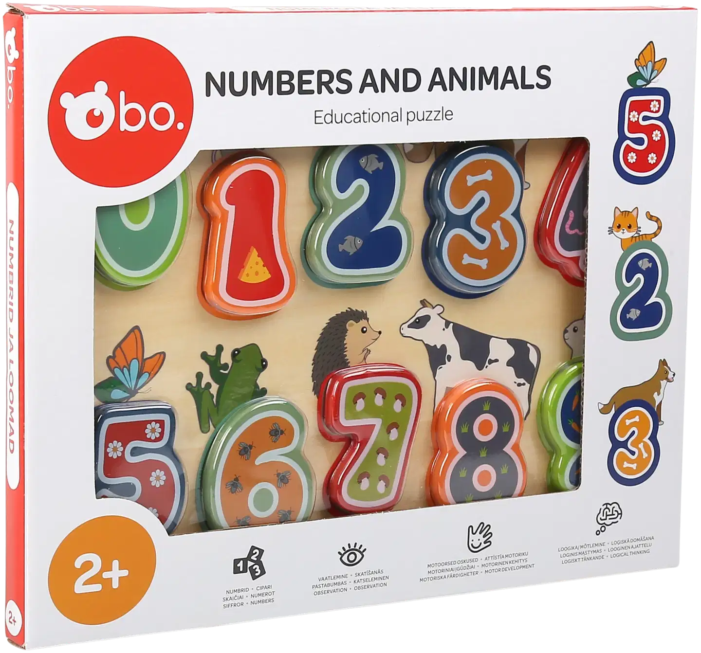 bo. opetuspalapeli Numerot ja eläimet - 1