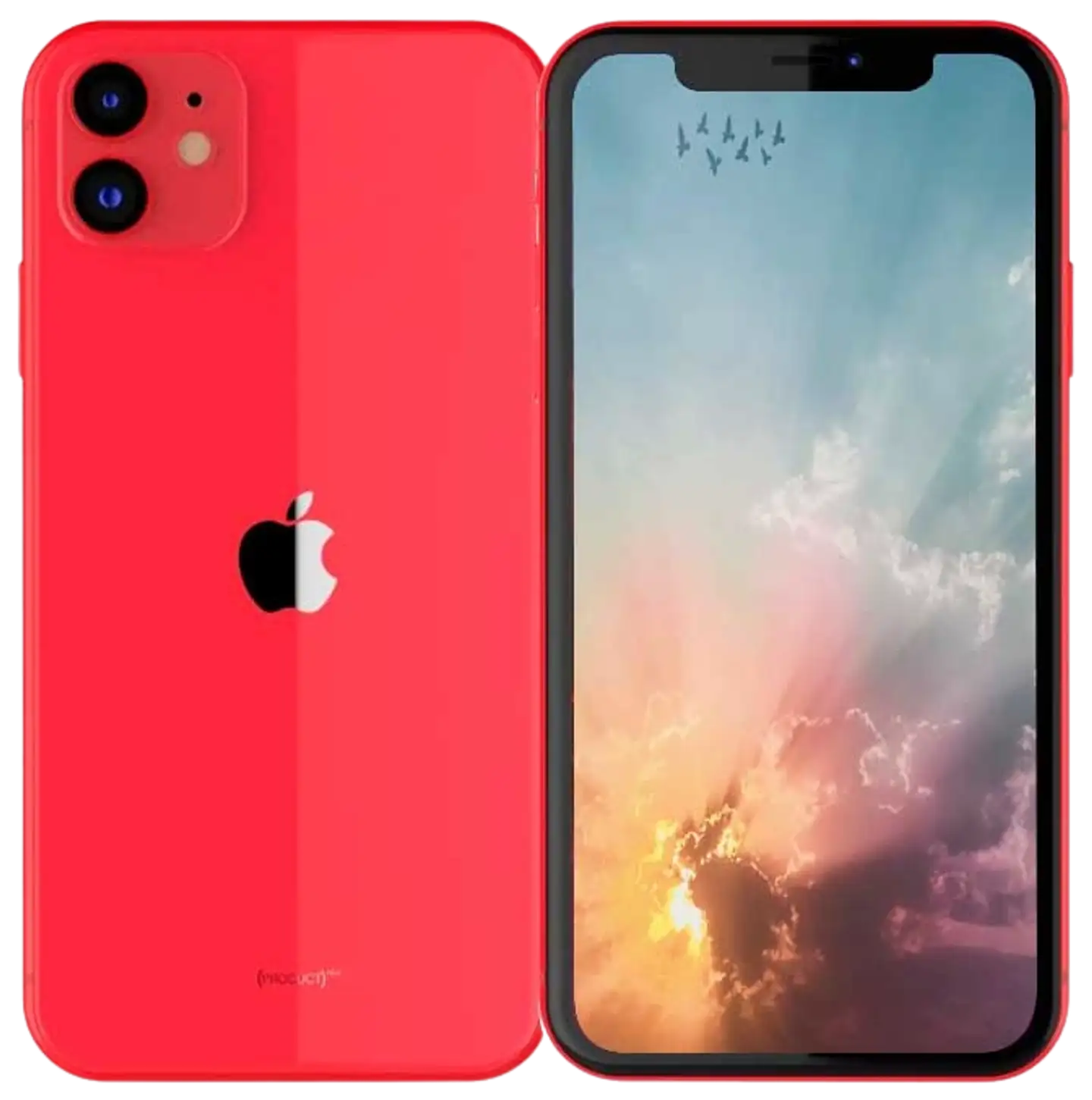 Apple iPhone 11 128GB älypuhelin Red, tehdashuollettu, käytetty puhelin