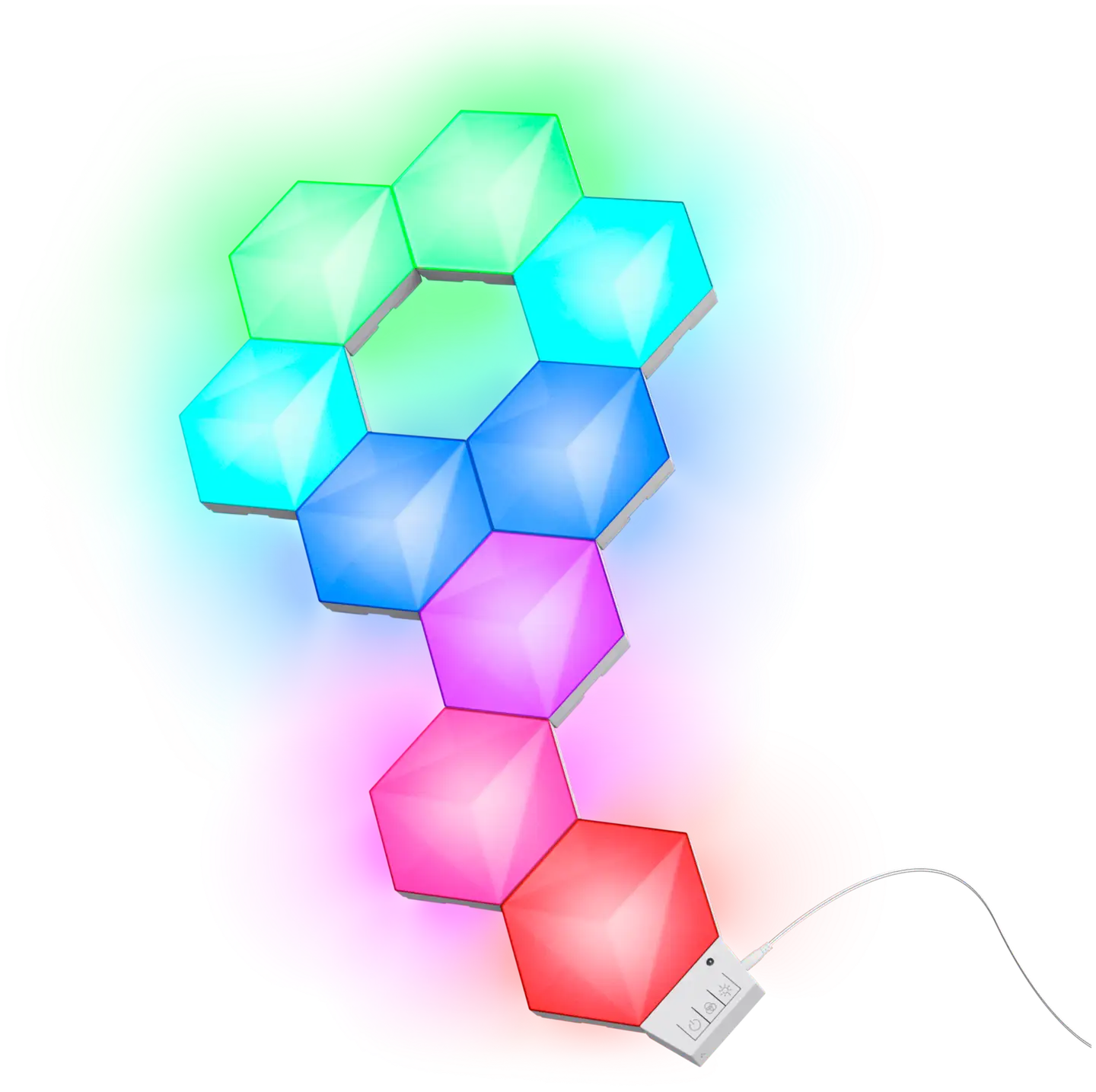 Trust Valopaneelit 9kpl GXT 902 Vybz RGB Hexagon - 1