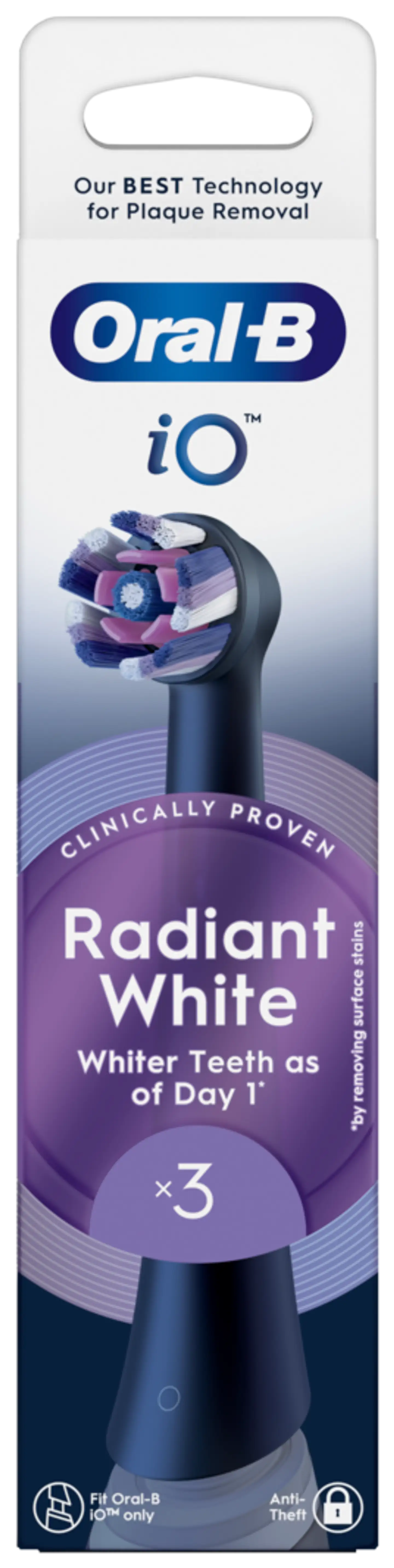 Oral-B iO Radiant White Black vaihtoharja 3kpl - 3