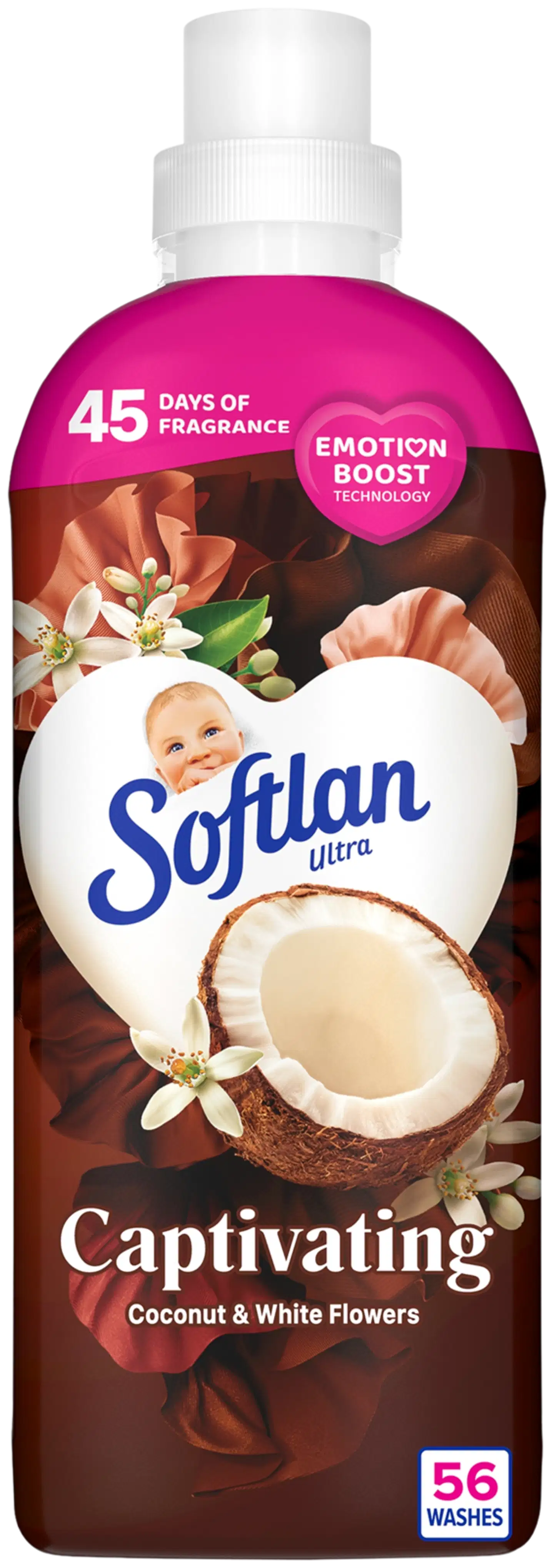 Softlan Emotions Captivating Coconut & White Flowers huuhteluaine 850ml