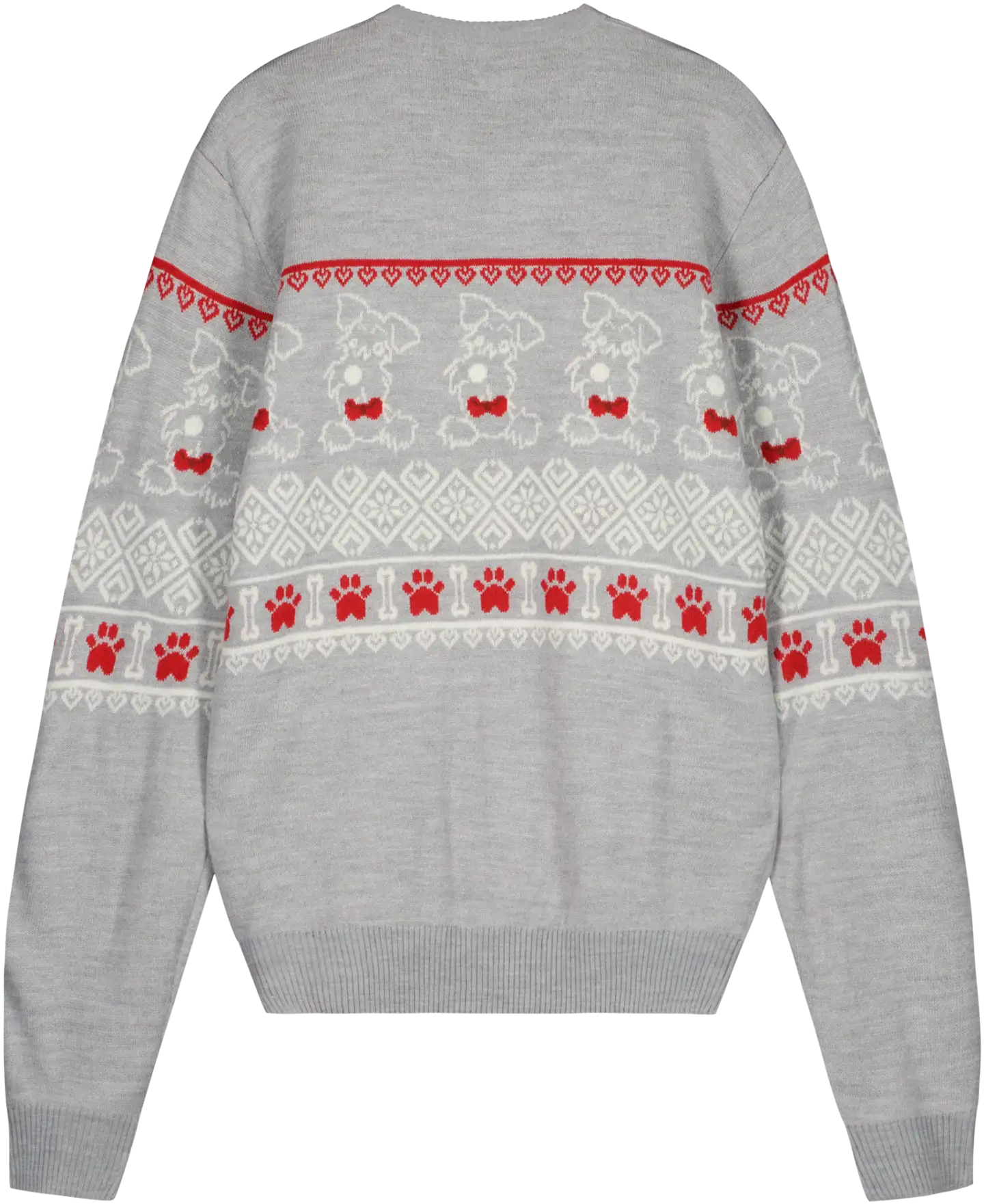 WKLY. miesten jouluneule Doggy 195W452502 - Grey melange - 2