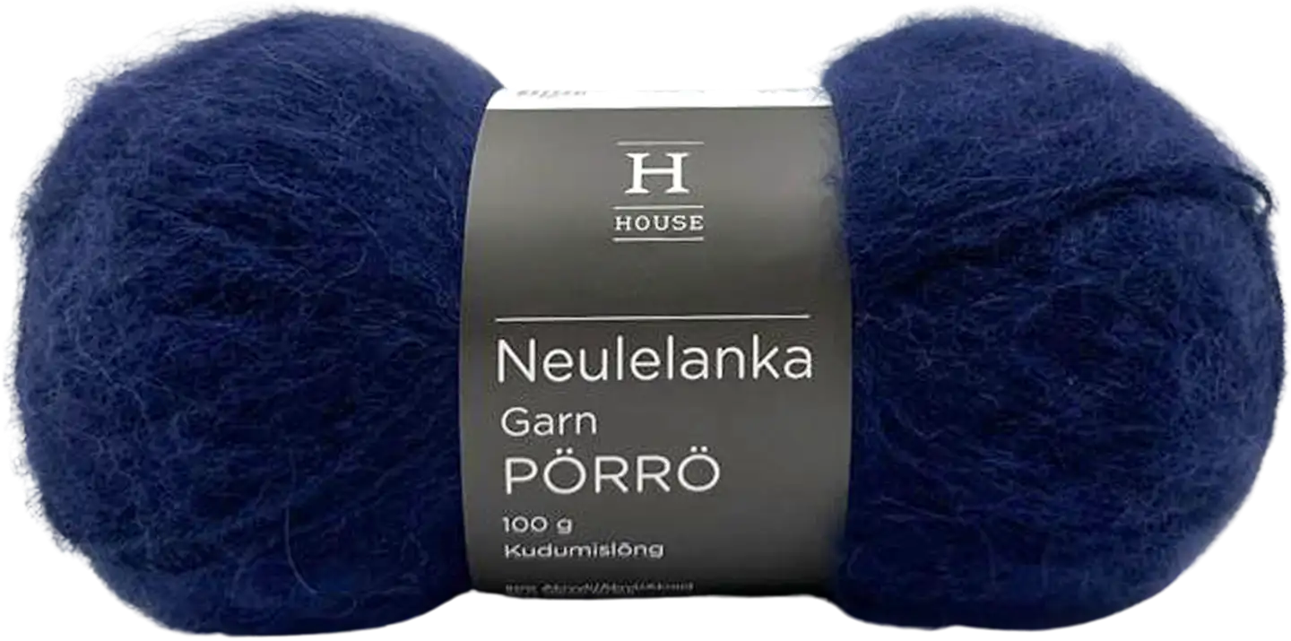 House lanka mohair-villa-akryyli Pörrö 100 g Navy Blue 11458