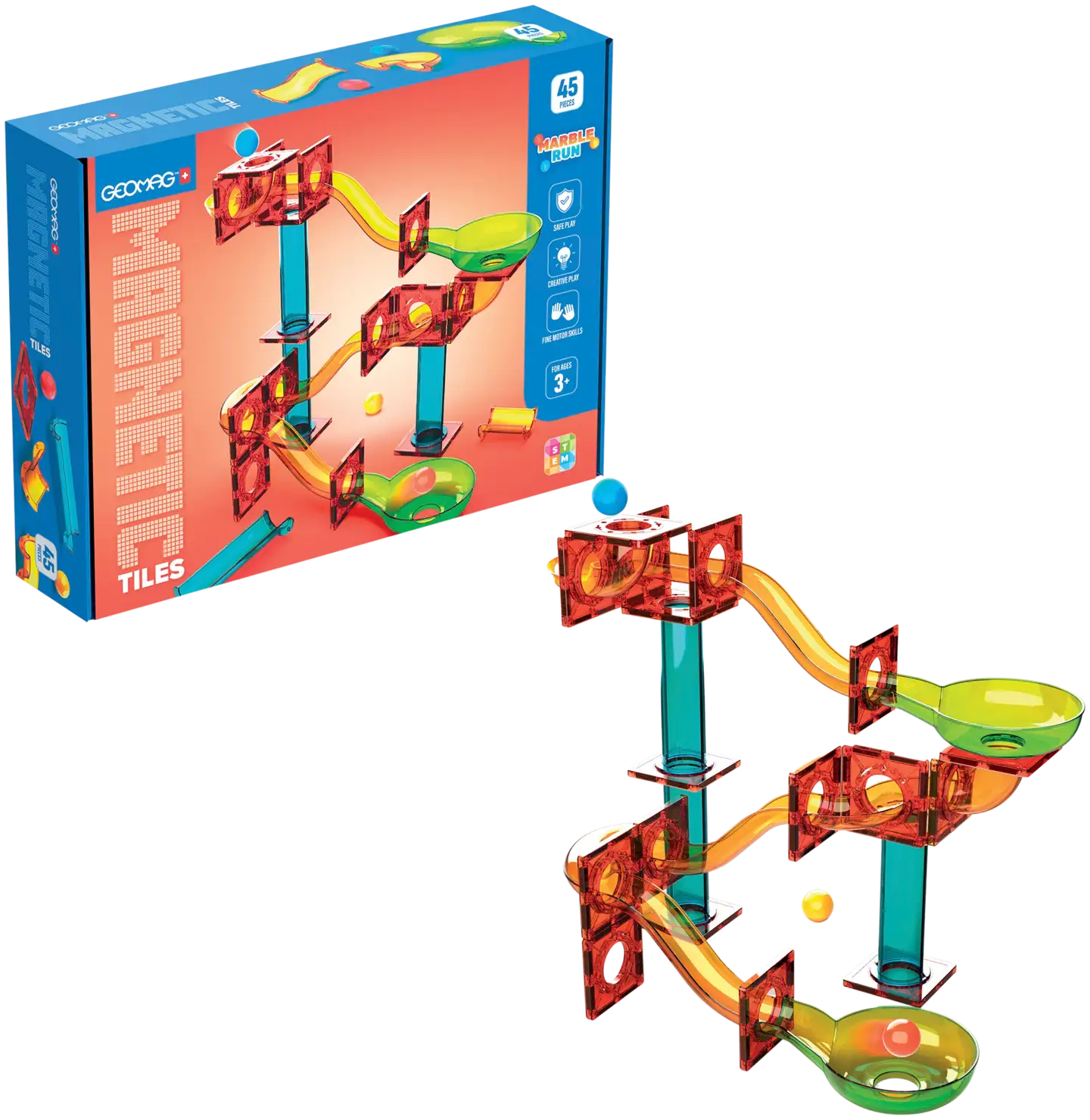 Geomag Magnetic Tiles Marble Run 45 Osaa - 1