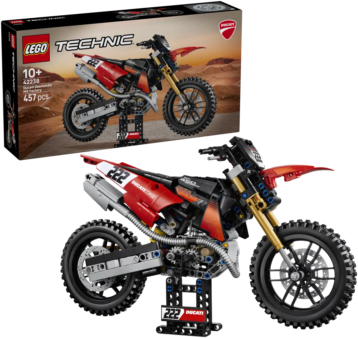 LEGO® Technic 42238 Ducati Desmo450 MX Factory ‑moottoripyörä - 1