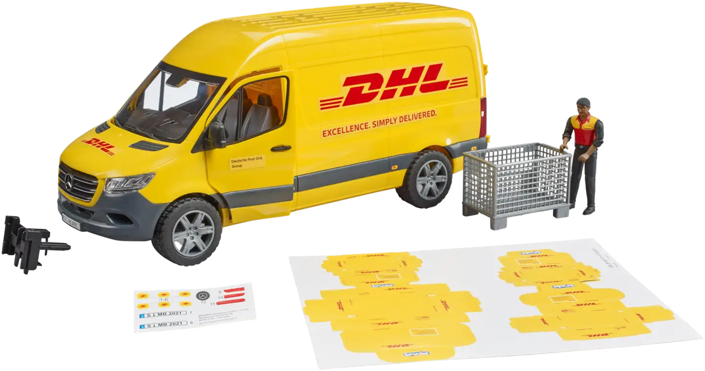 Bruder Mercedes-Benz Sprinter DHL ja kuljettaja - 4