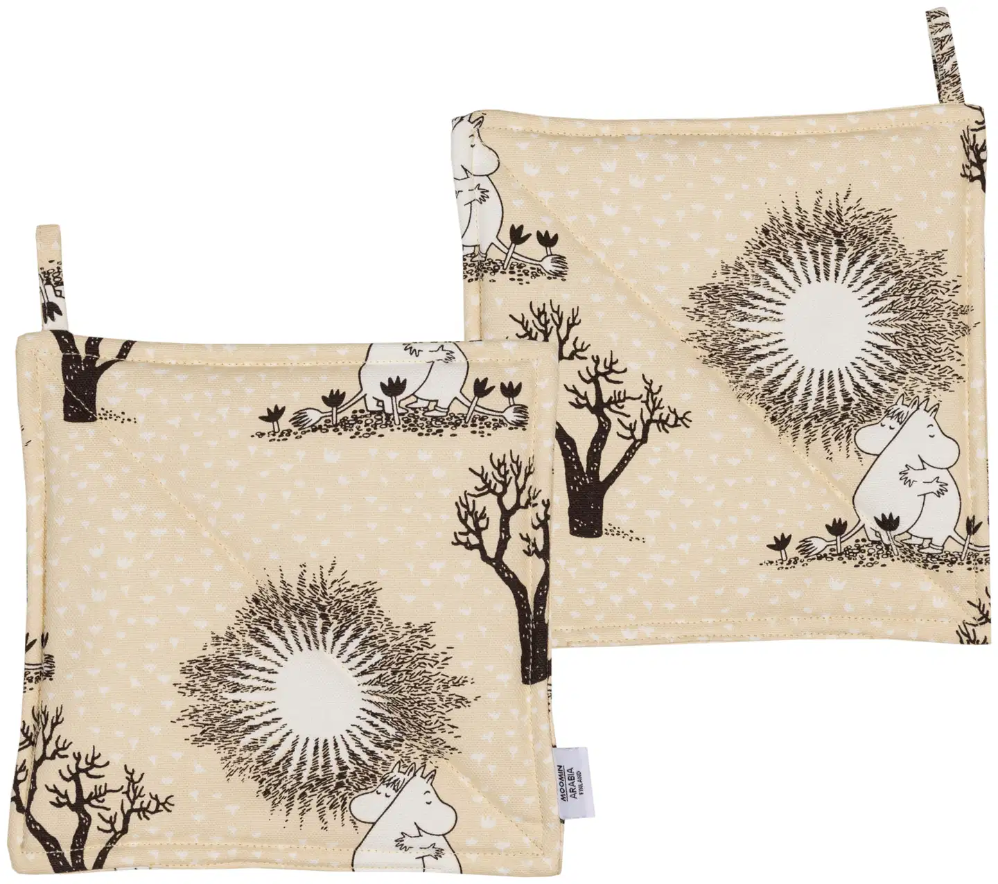 Moomin Arabia Muumi patalappu st 22x22cm Rakkaus beige