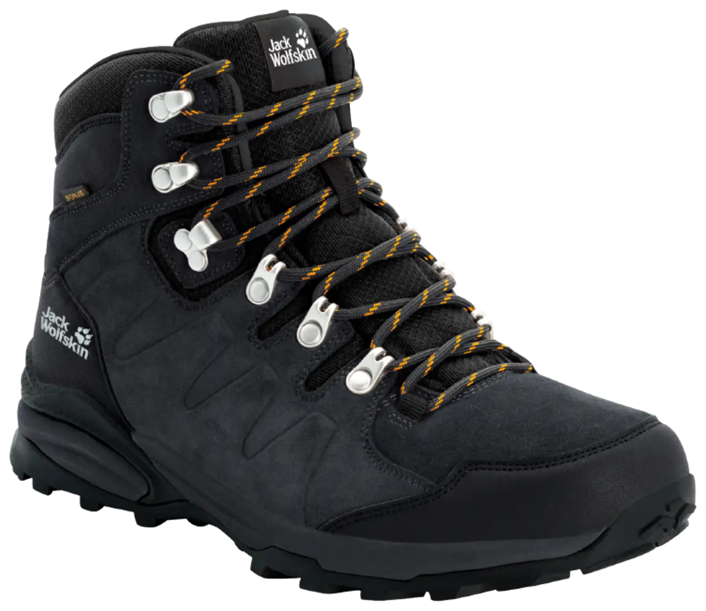 Jack Wolfskin miesten mid-vartinen ulkoilujalkine Refugio Texapore Mid - Pha/brly yel - 4