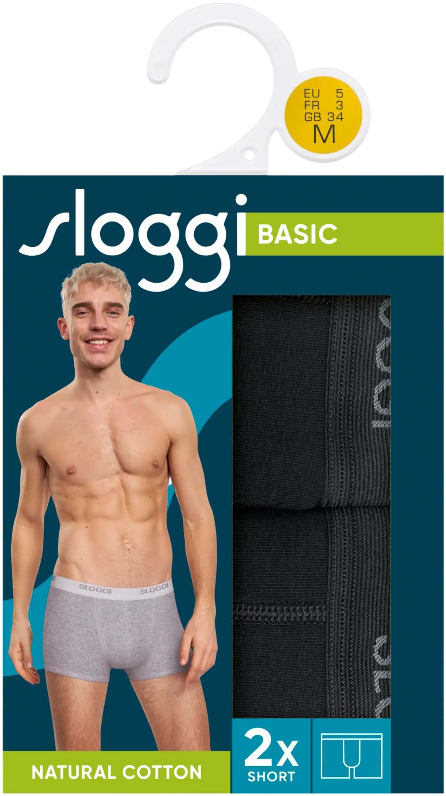 sloggi men Basic H Short briefs 2-pack - BLACK