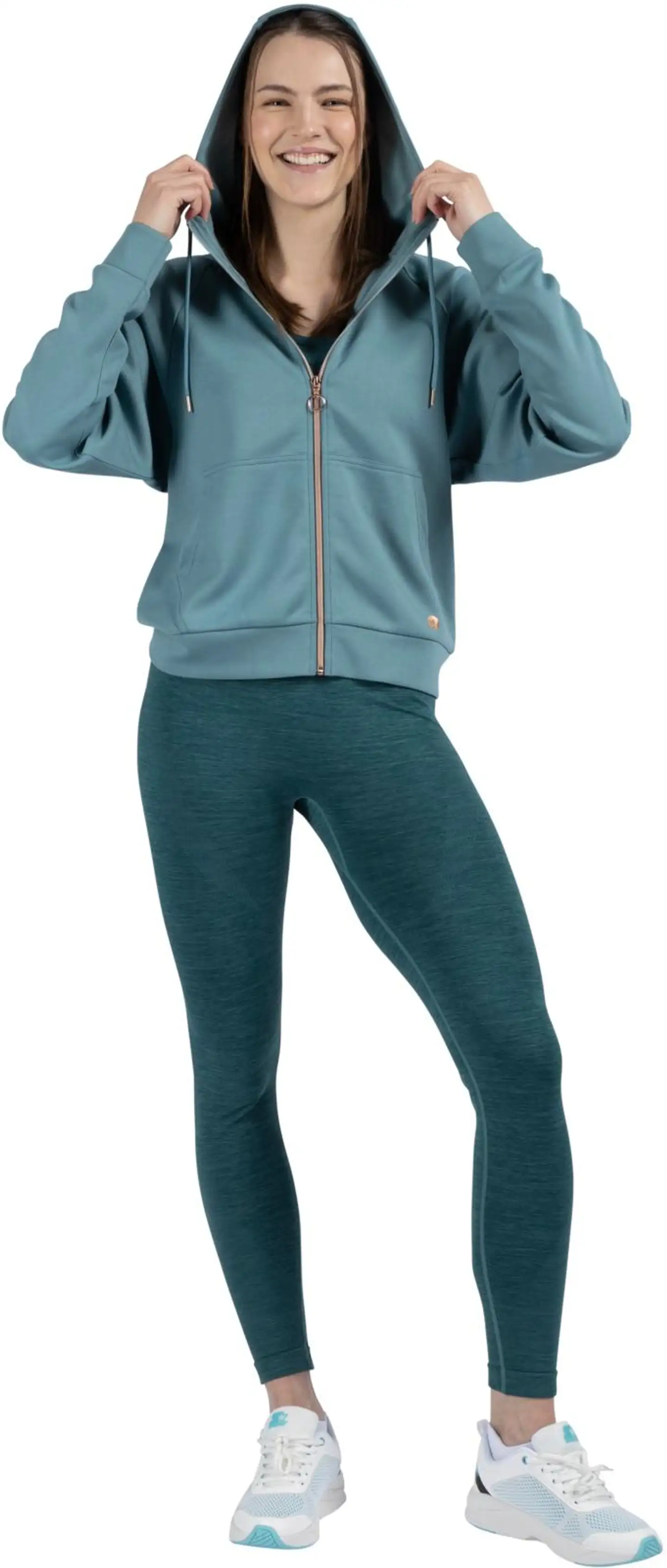 Danskin naisten hupparitakki scuba DCS2619 - Aqua 17-4911TCX - 9