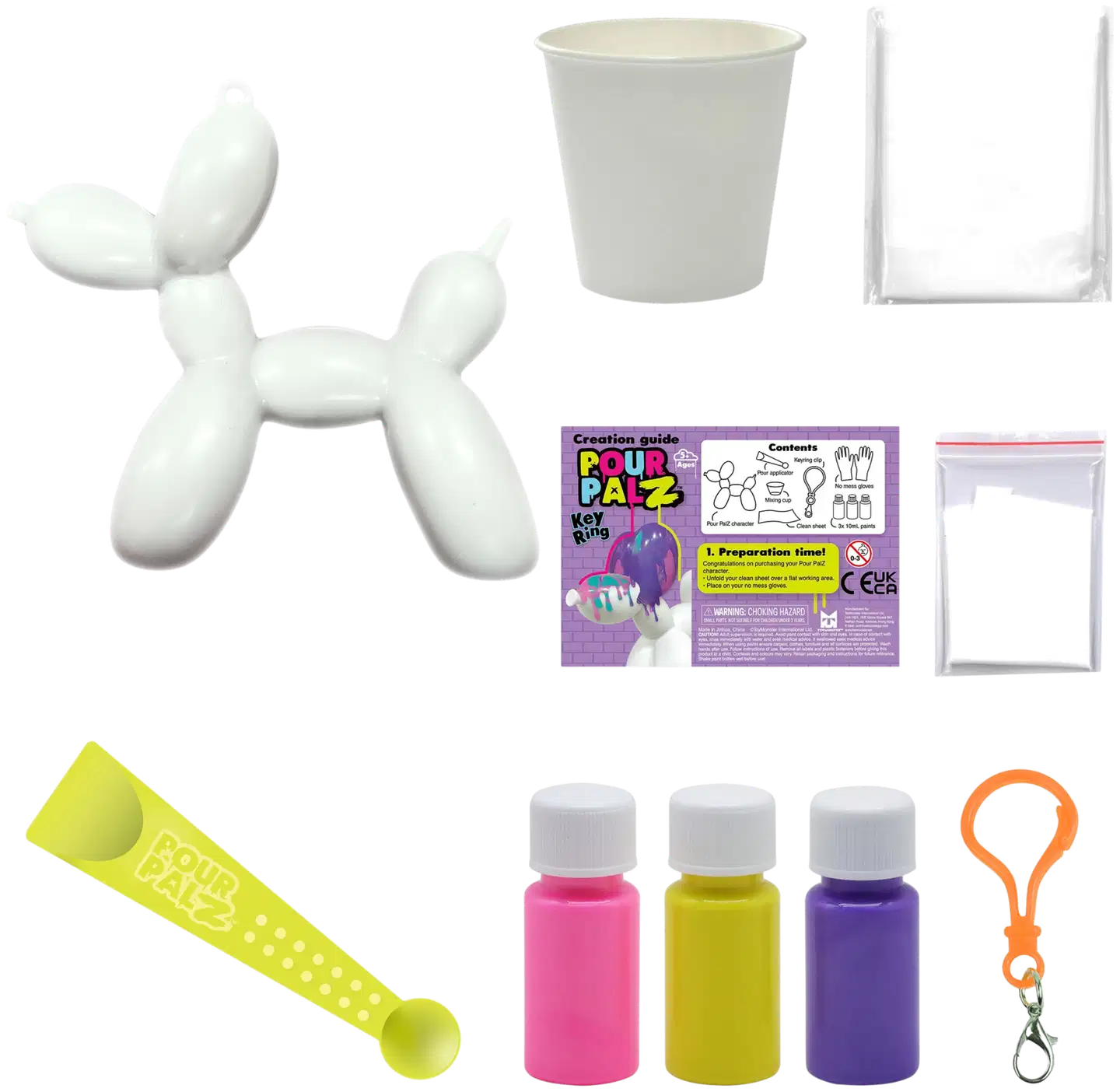 Pour Palz askartelu Balloon Dog avaimenperä, erilaisia - 4