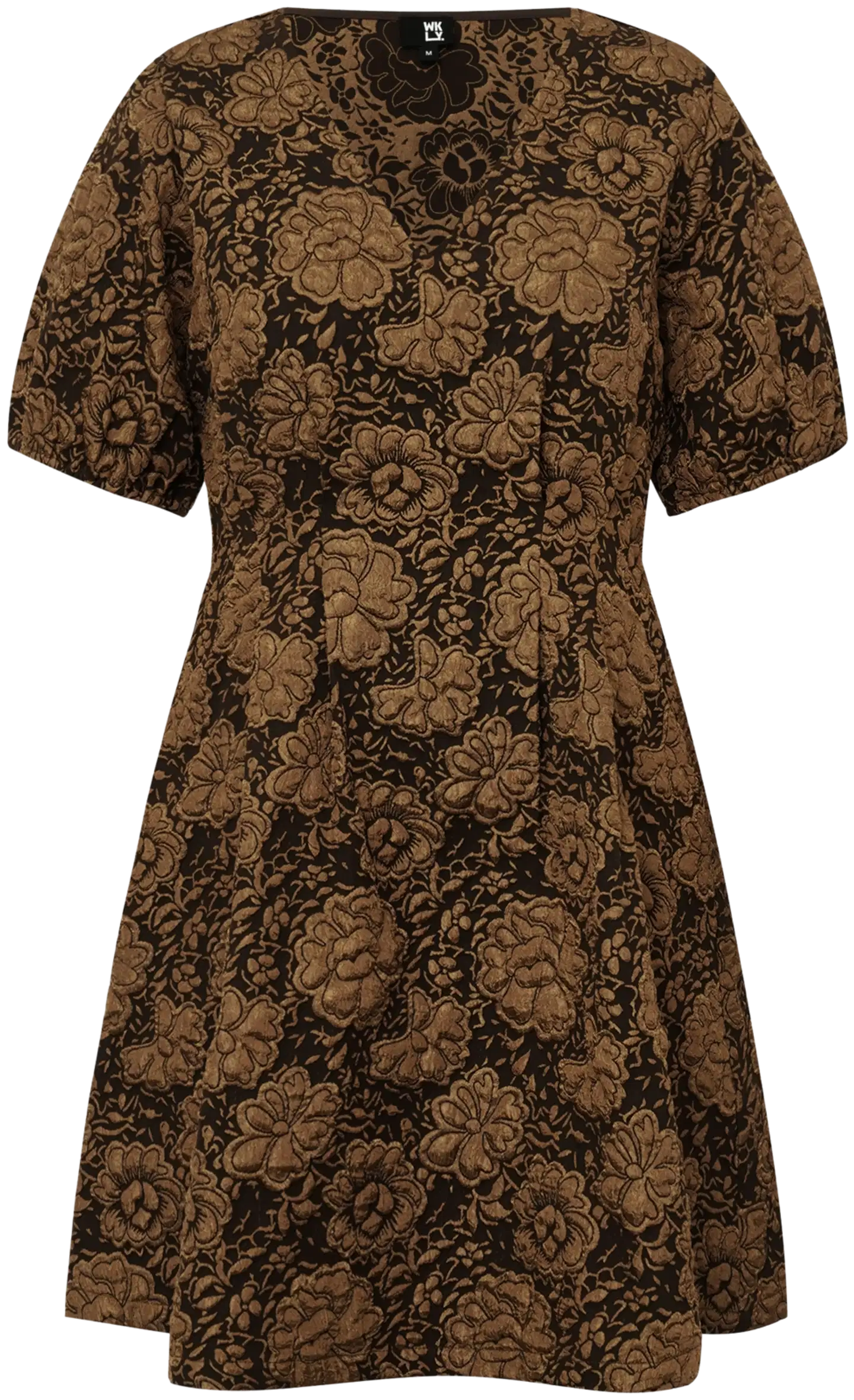 WKLY. naisten lyhyt jaquard-pintainen juhlamekko 218W382673 - Black Copper - 1
