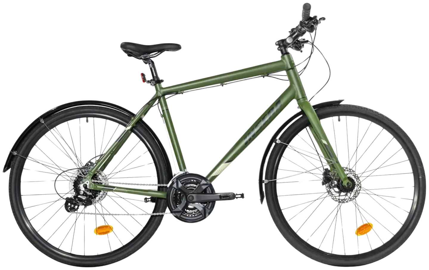 Insera Reflex 28" retkipyörä 24-vaihdetta runko 53 cm vihreä army - 1