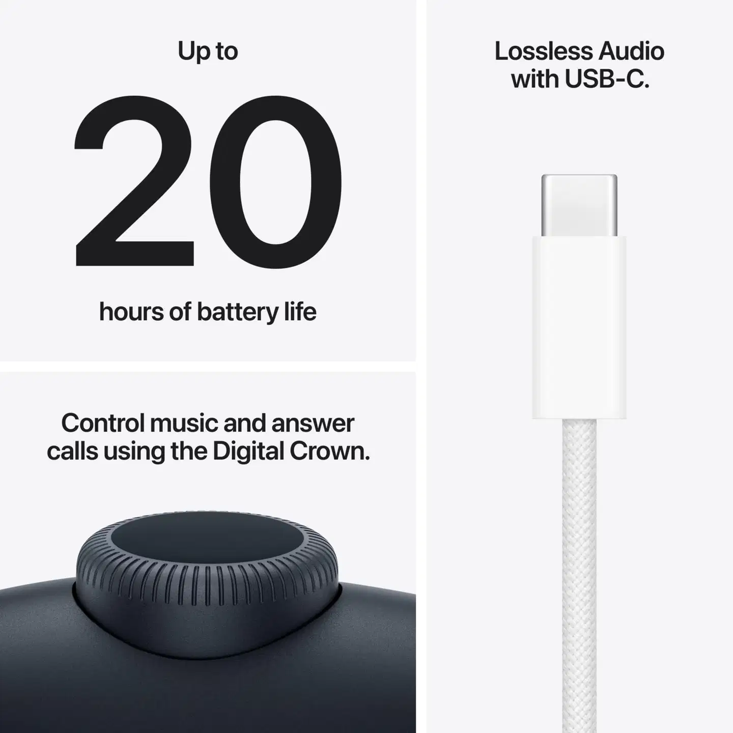 Apple langattomat vastamelukuulokkeet AirPods Max 2 - Midnight - MHWK4DN/A - 4
