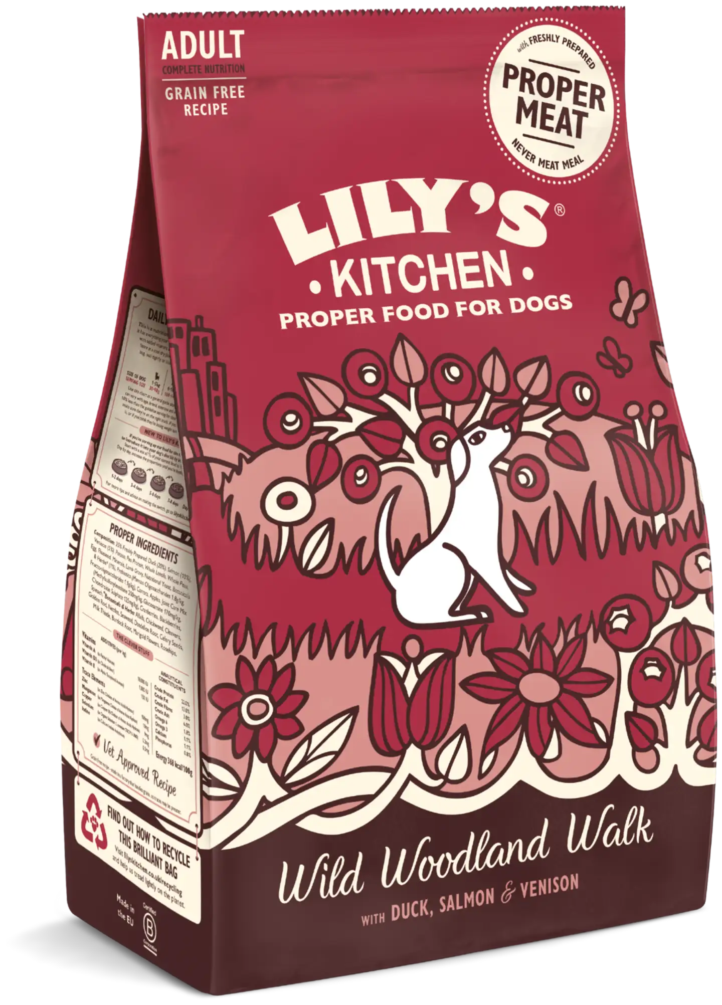 Lily's Kitchen 2,5kg Wild Woodland Walk sis. ankkaa, lohta ja peuraa koiranruoka